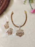Premium Quality AD Stone Lotus Necklace