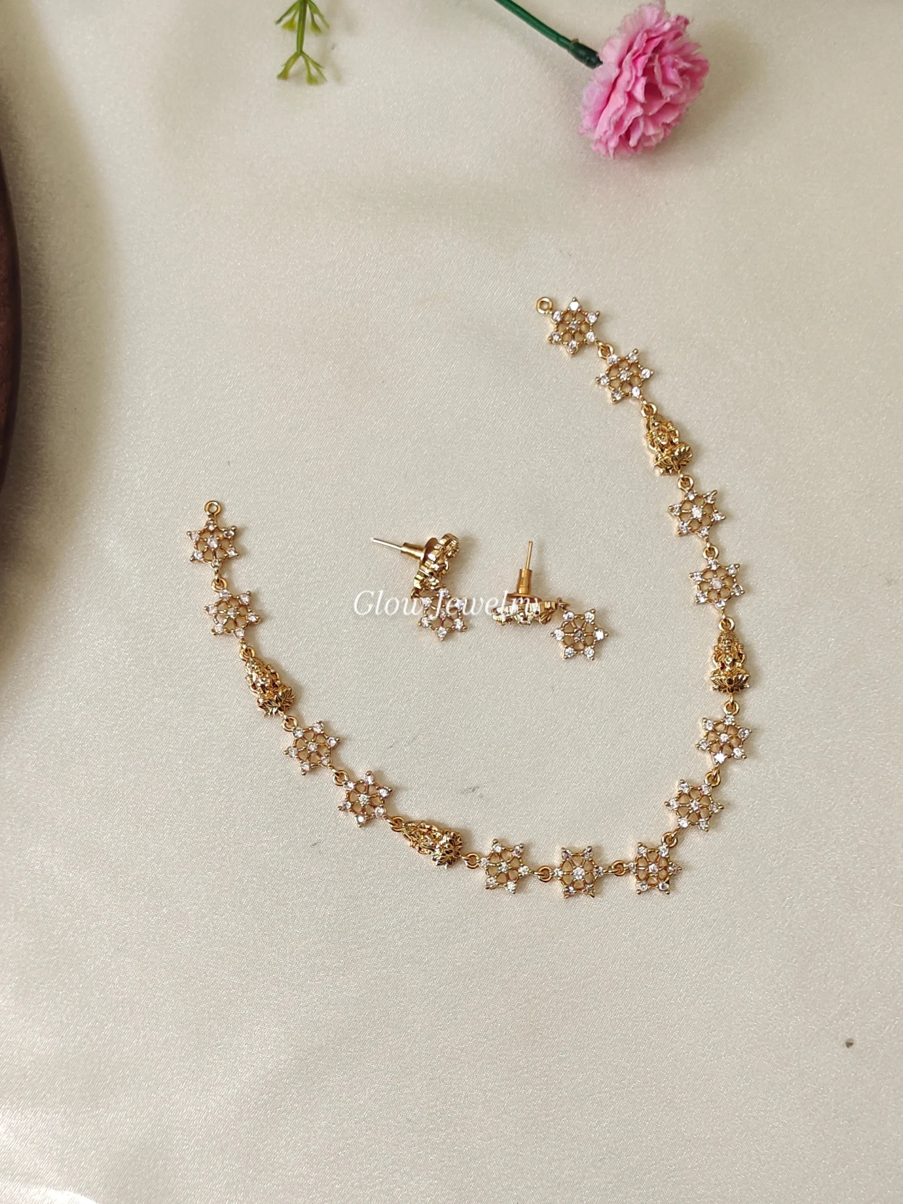 Premium Quality Lakshmi AD Stone Necklace