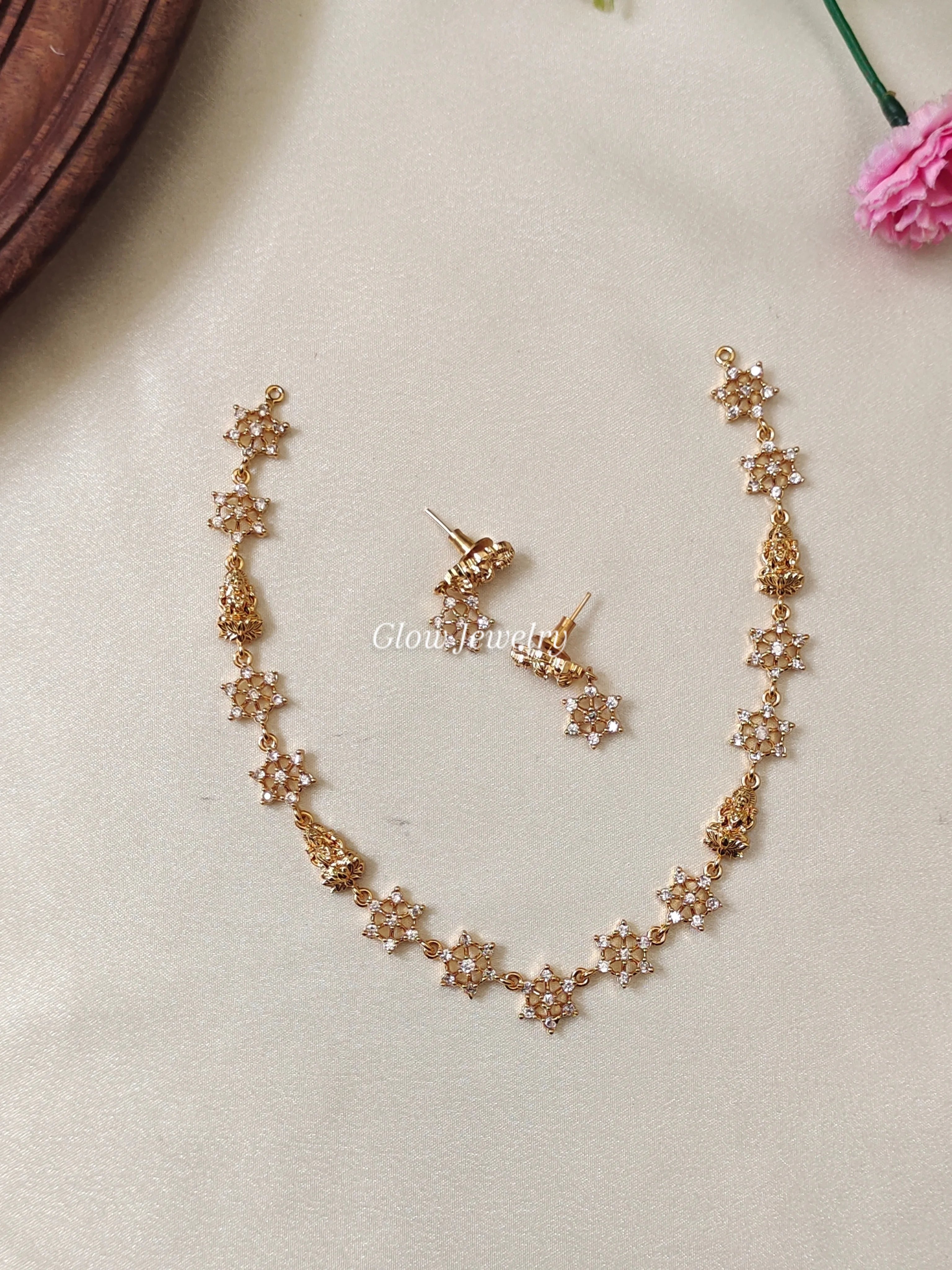 Premium Quality Lakshmi AD Stone Necklace