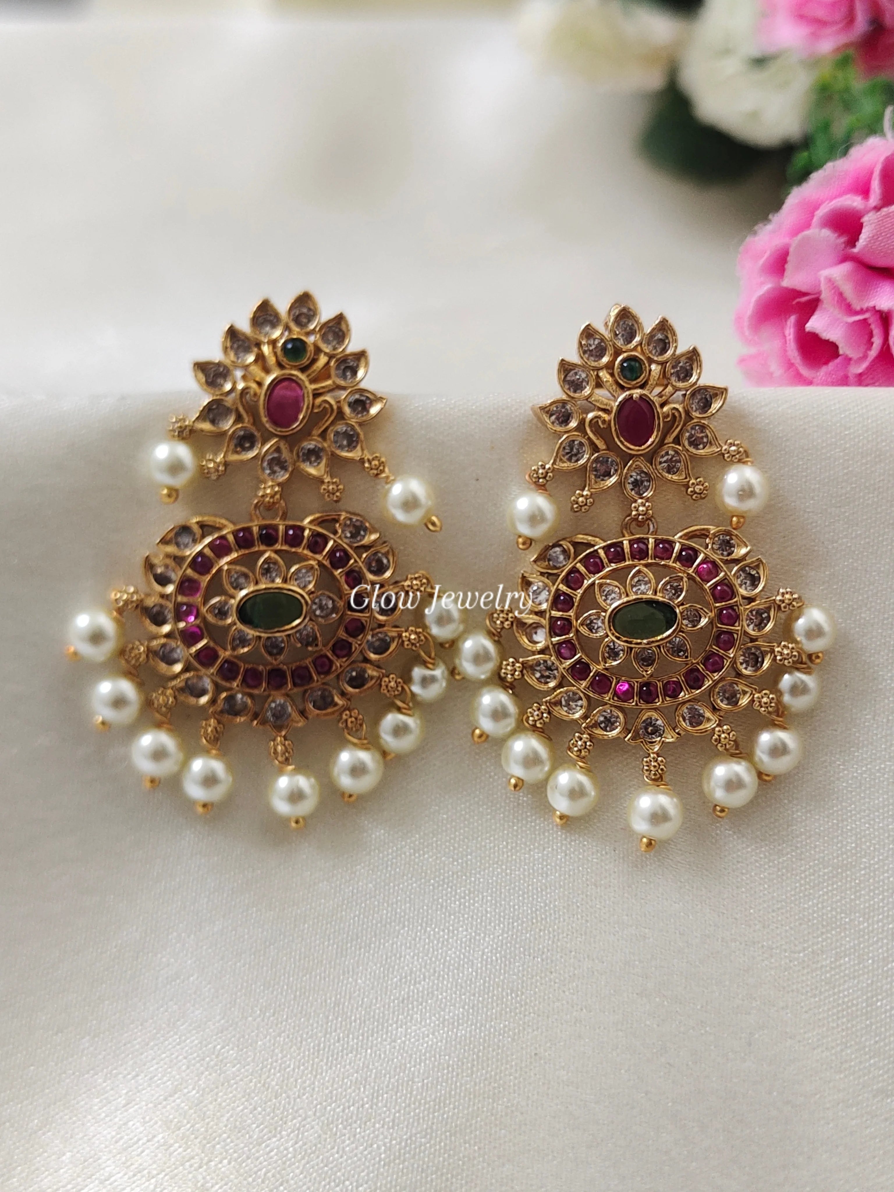 Premium Quality Kemp Stone Chandbali