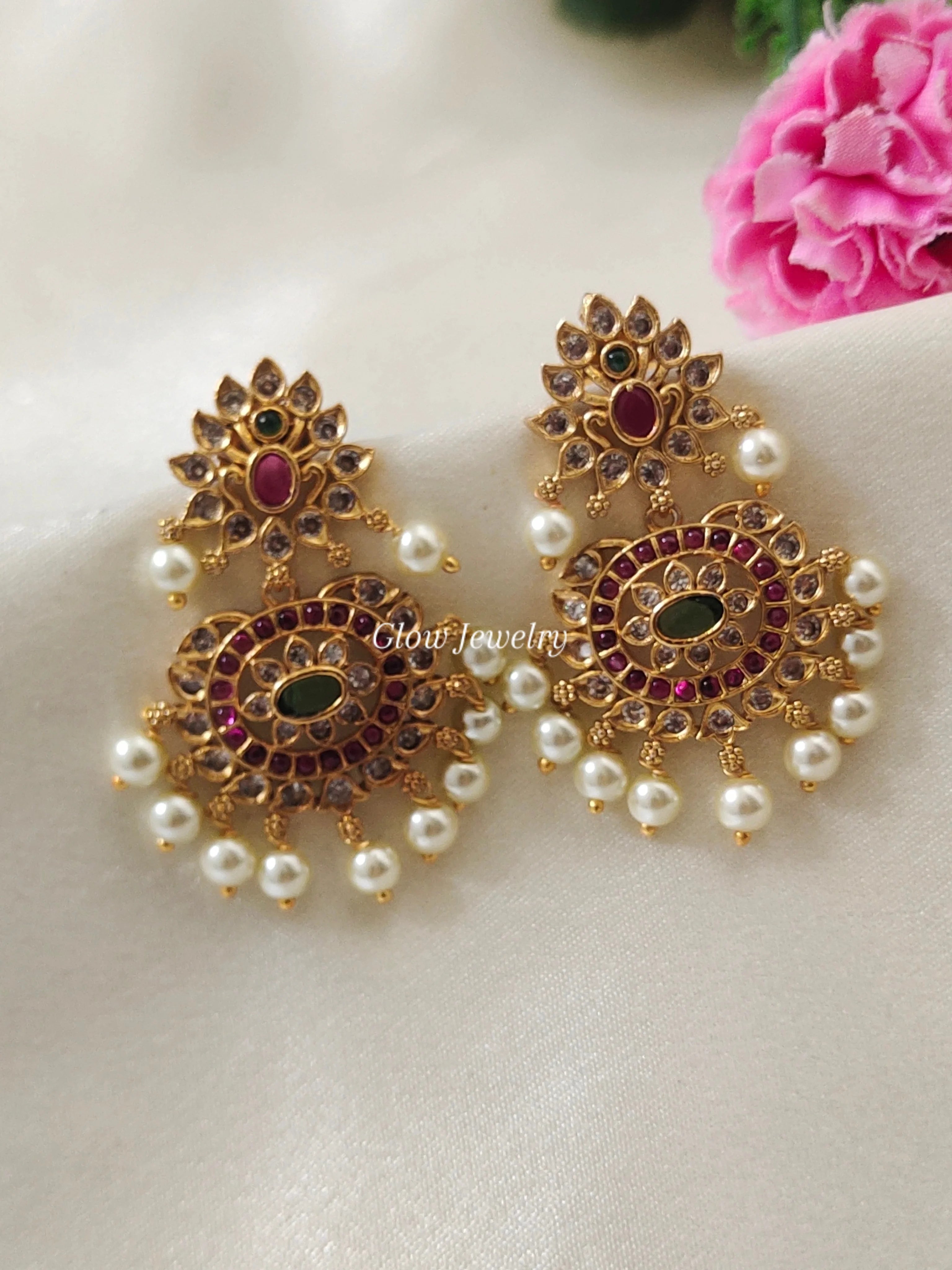 Premium Quality Kemp Stone Chandbali