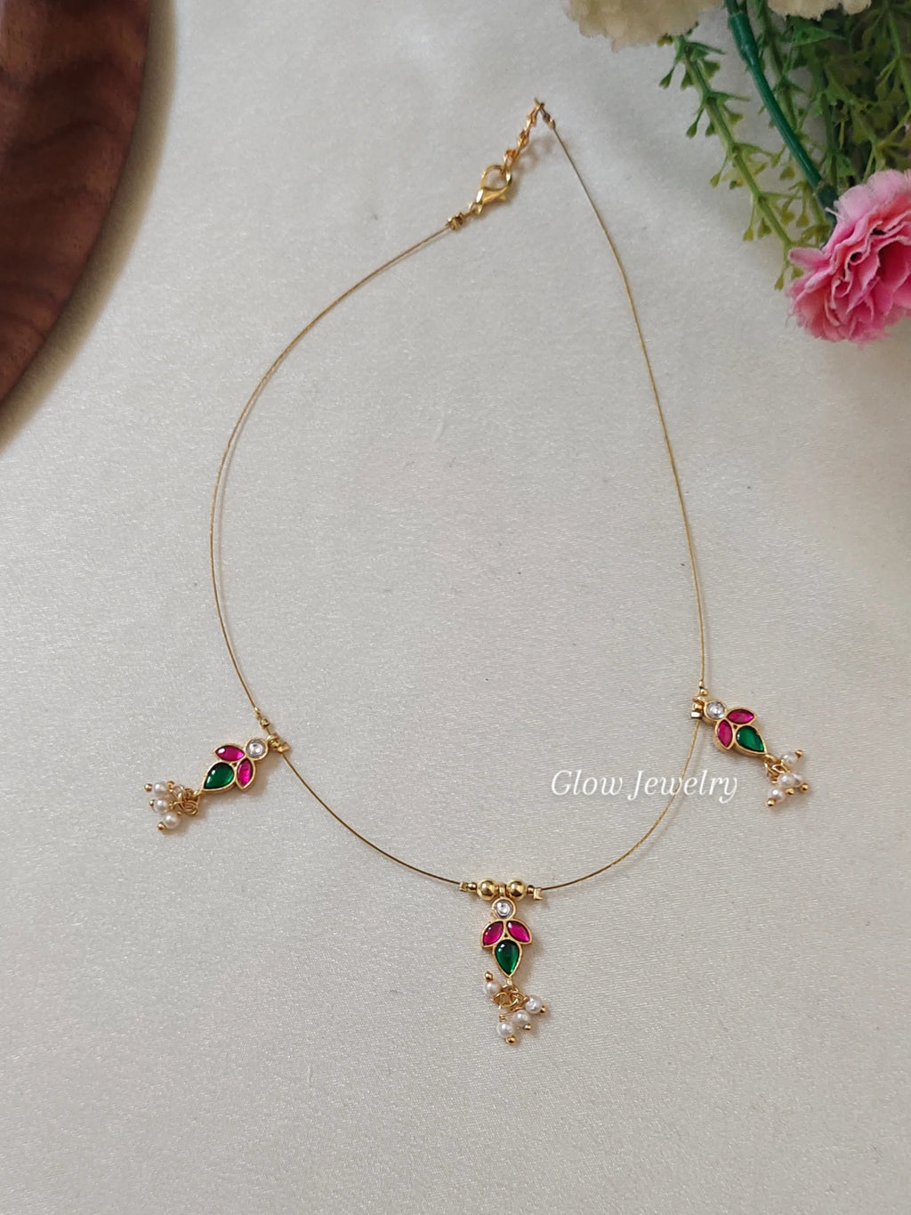Premium Quality Jadau Invisible Necklace