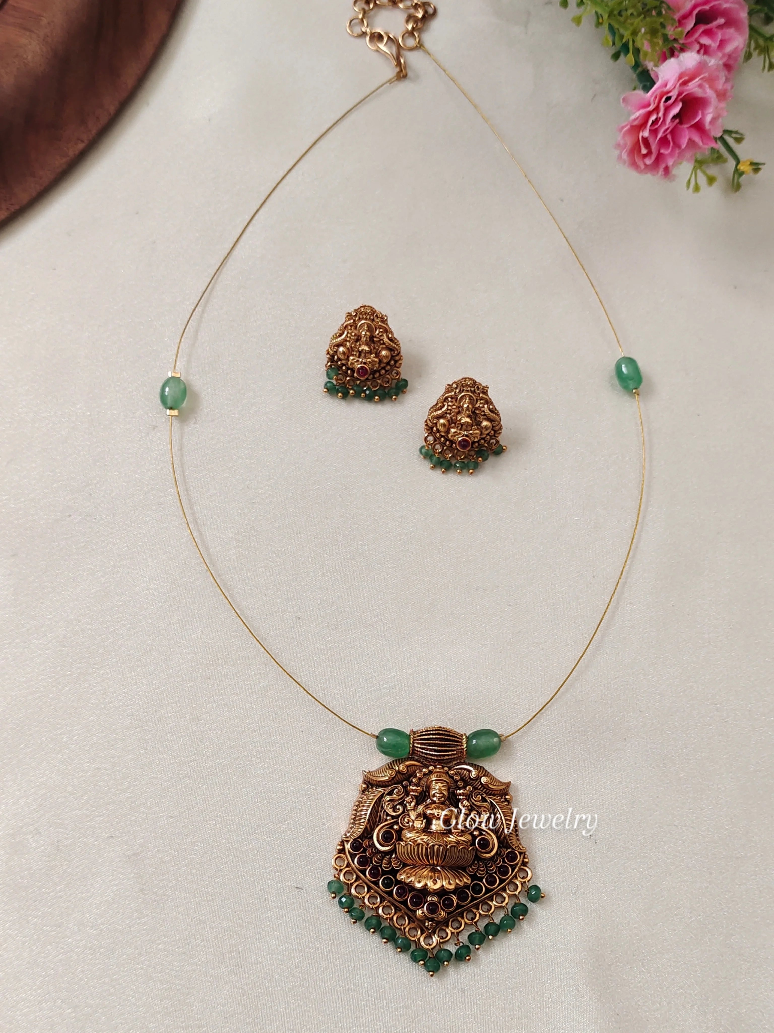 Premium Quality Lakshmi Pendant Invisible Necklace
