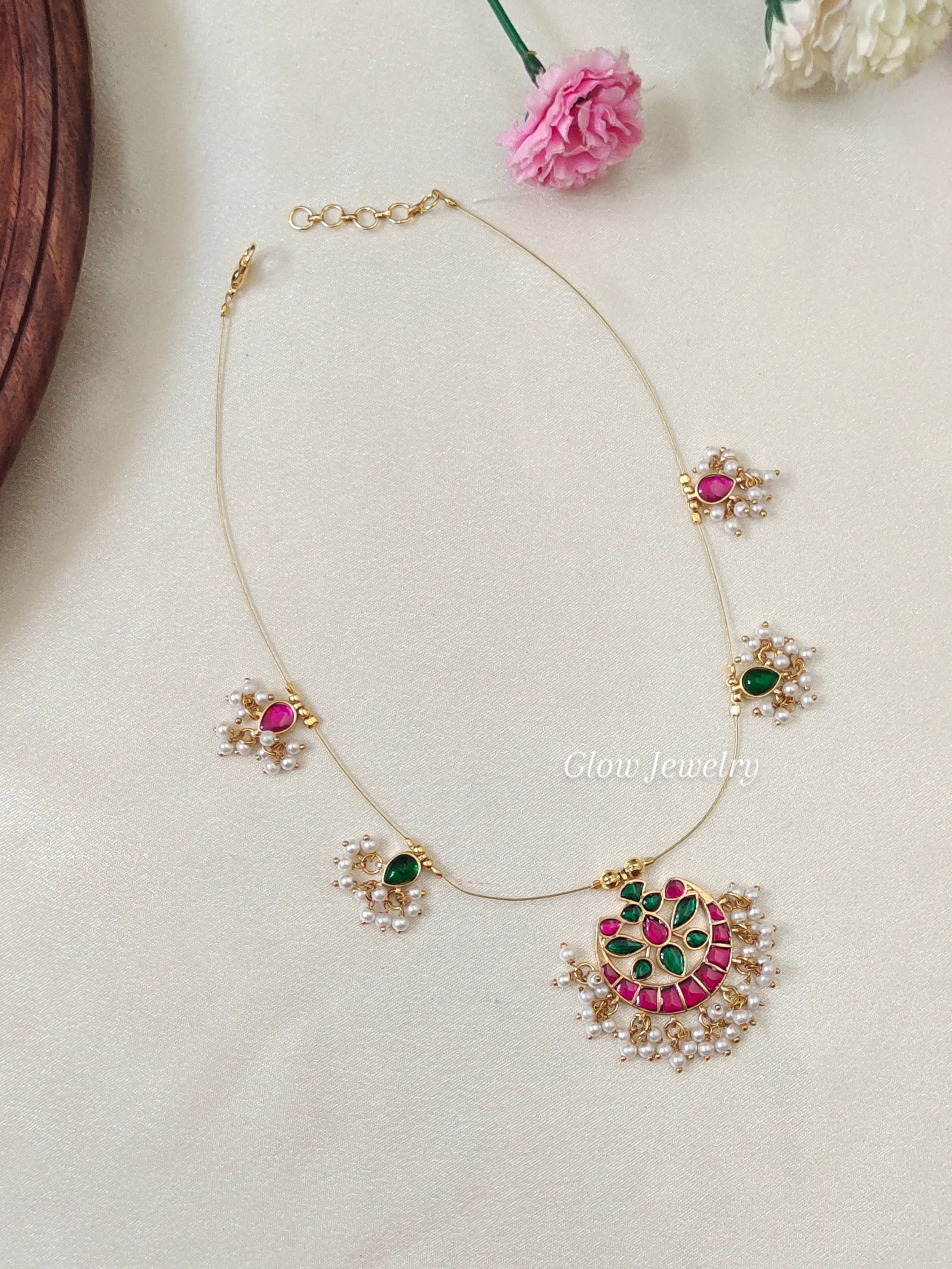 Premium Quality Jadau Invisible Necklace