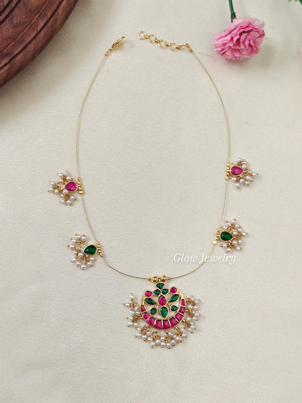 Premium Quality Jadau Invisible Necklace