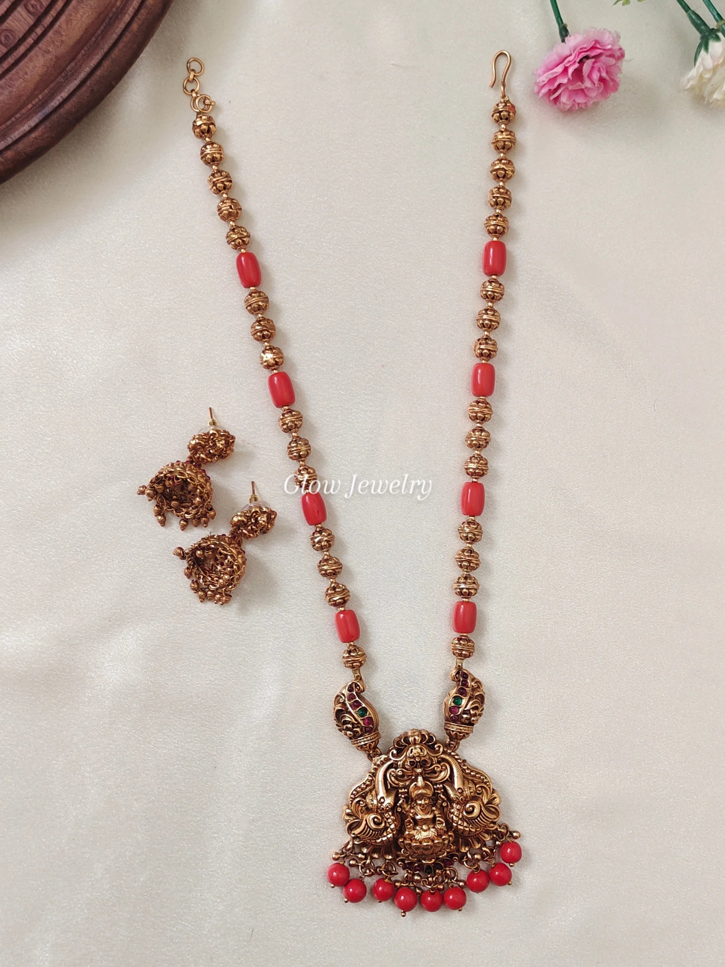 Premium Quality Lakshmi Coral Gundu Maala