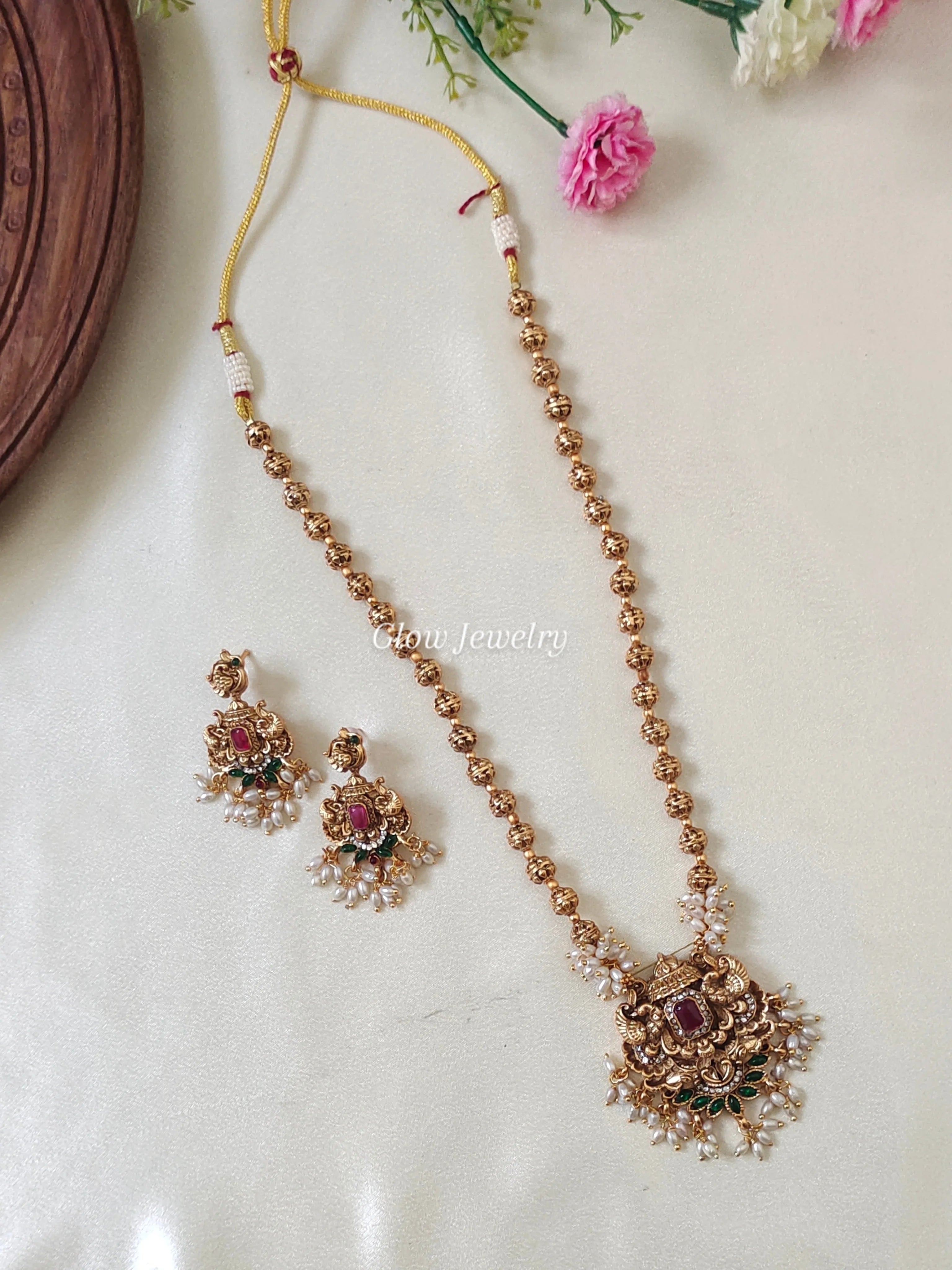 Premium Quality Peacock Design Gundu Maala