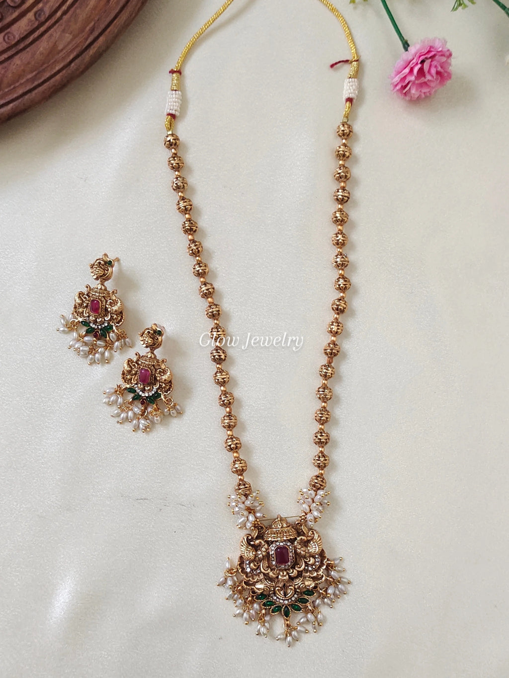 Premium Quality Peacock Design Gundu Maala