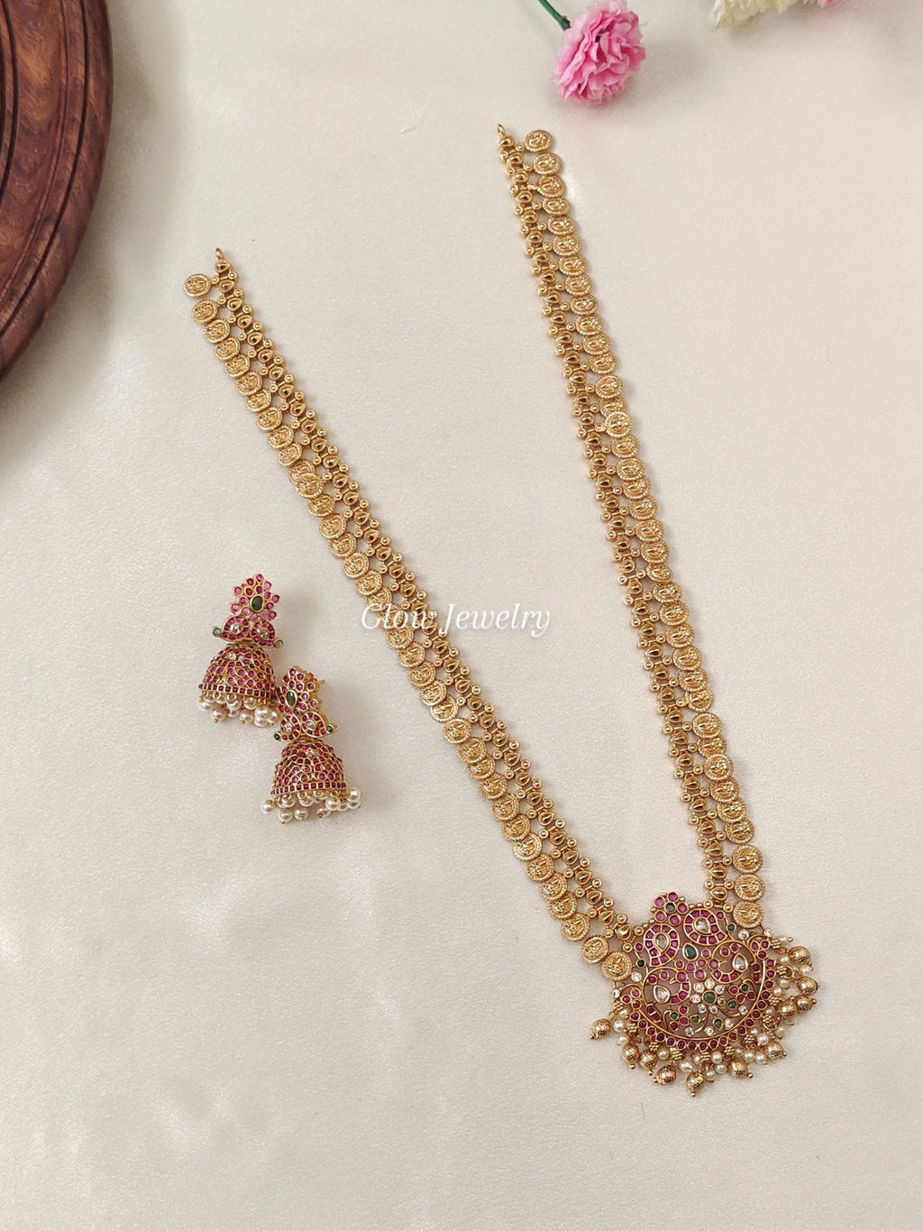 Premium Quality Gold Finish Lakshmi Kasu Haram