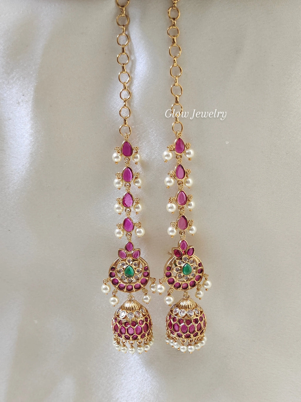 Premium Quality Kemp Stone Jumka with Maatil