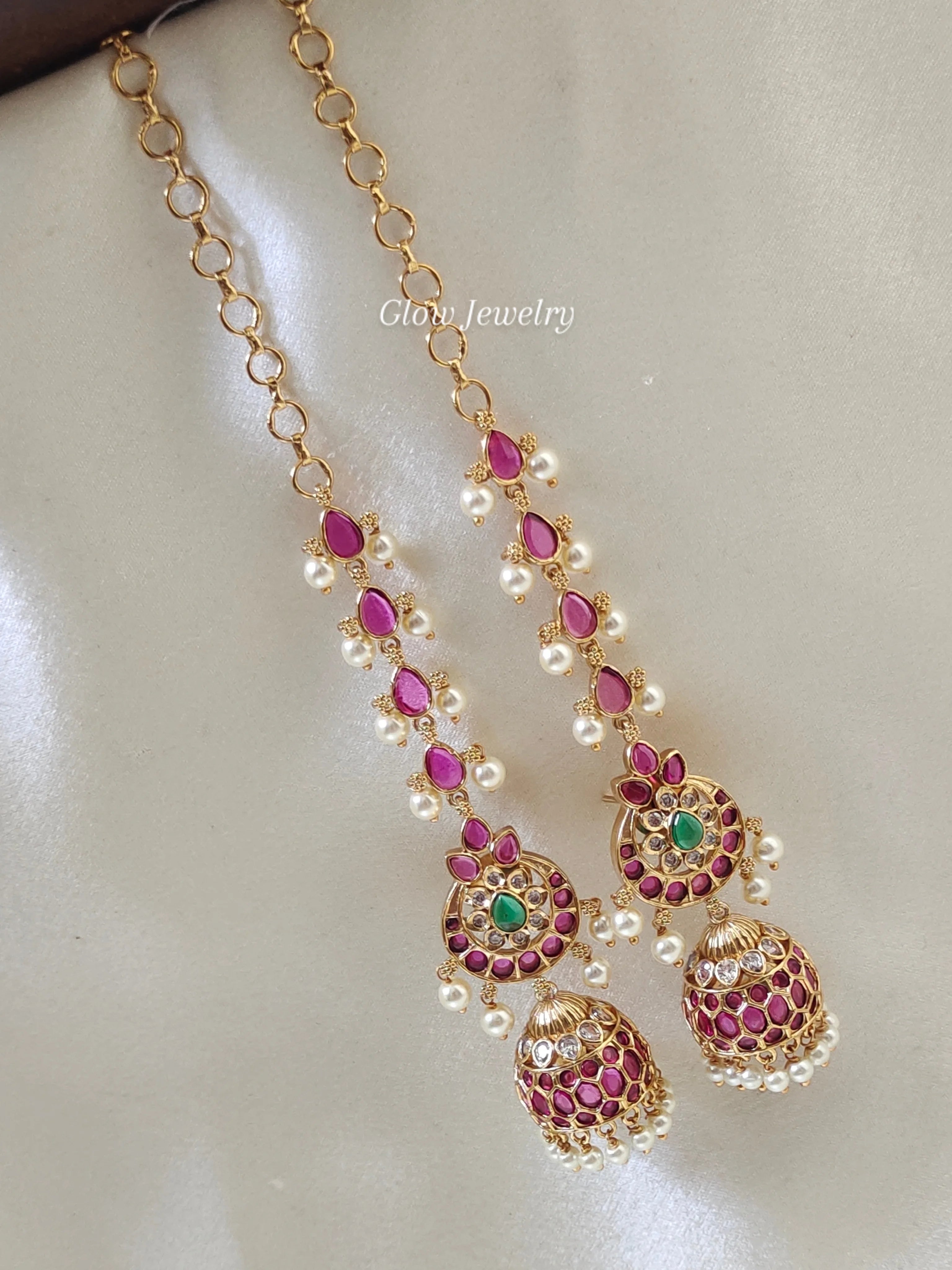 Premium Quality Kemp Stone Jumka with Maatil