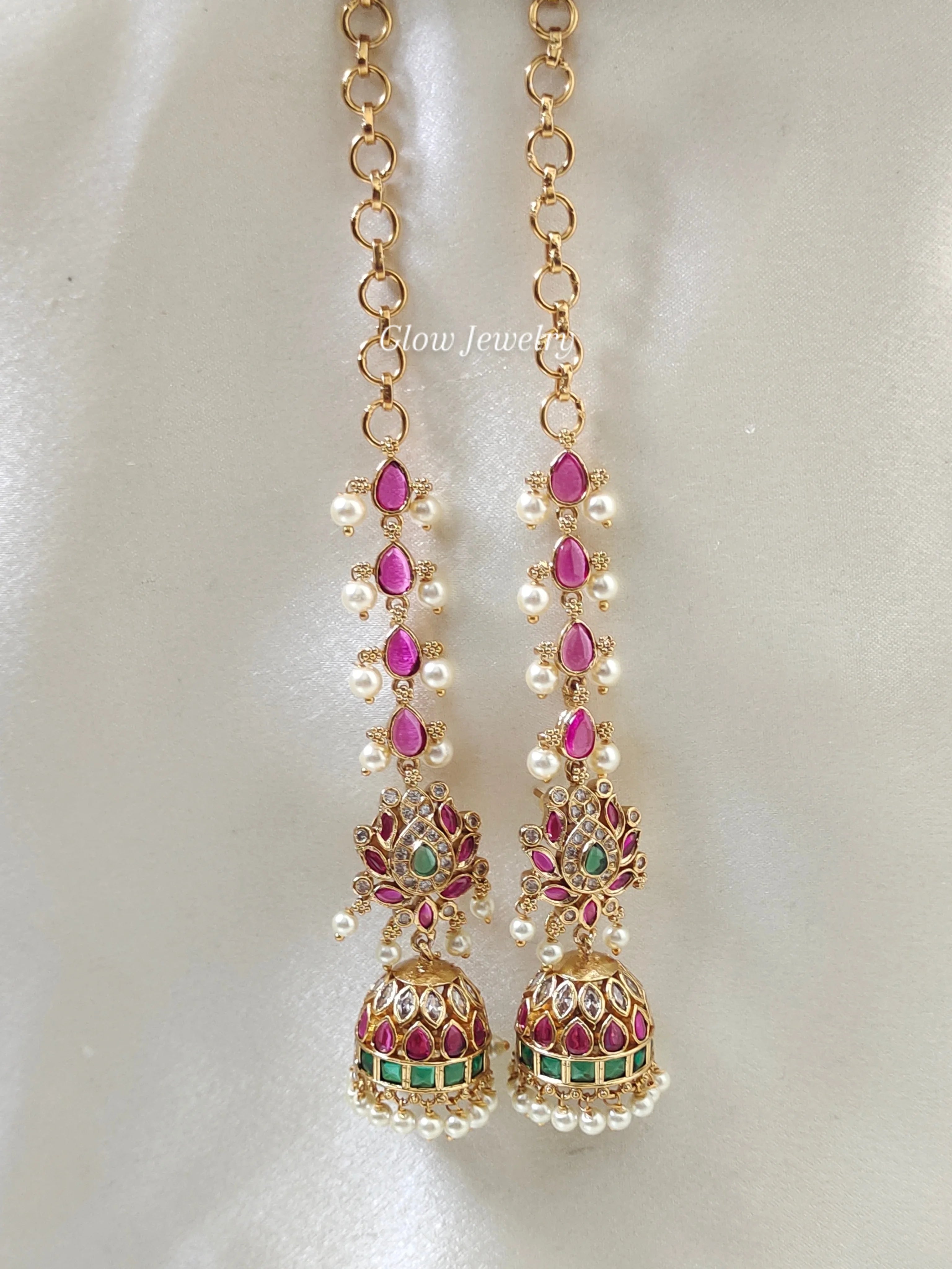 Premium Quality Kemp Stone Jumka with Maatil