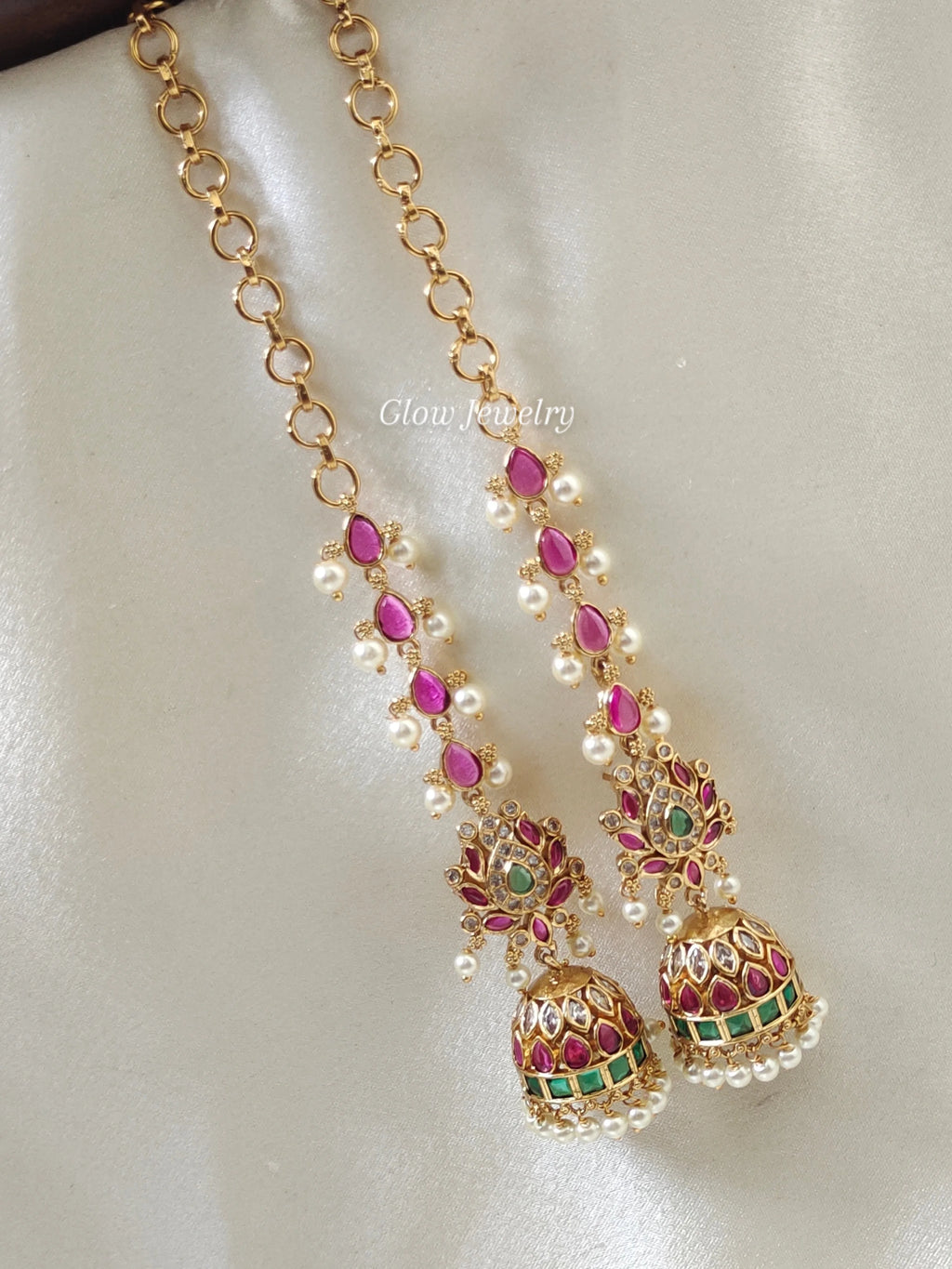 Premium Quality Kemp Stone Jumka with Maatil