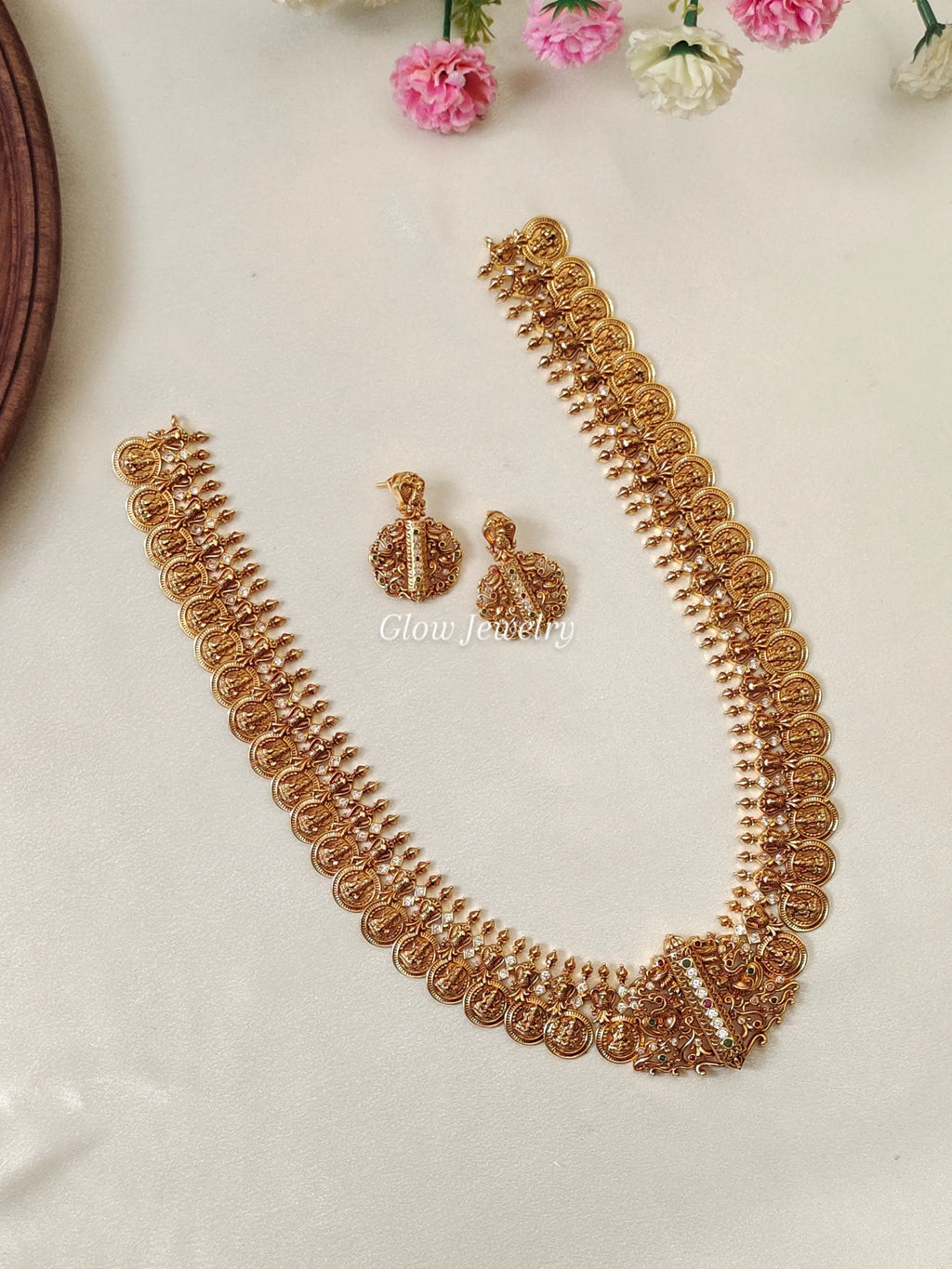 Premium Quality Yellow Gold Finish Kasu Haram