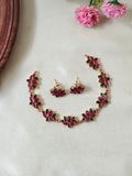 Premium Quality Kempu Lotus Neckset