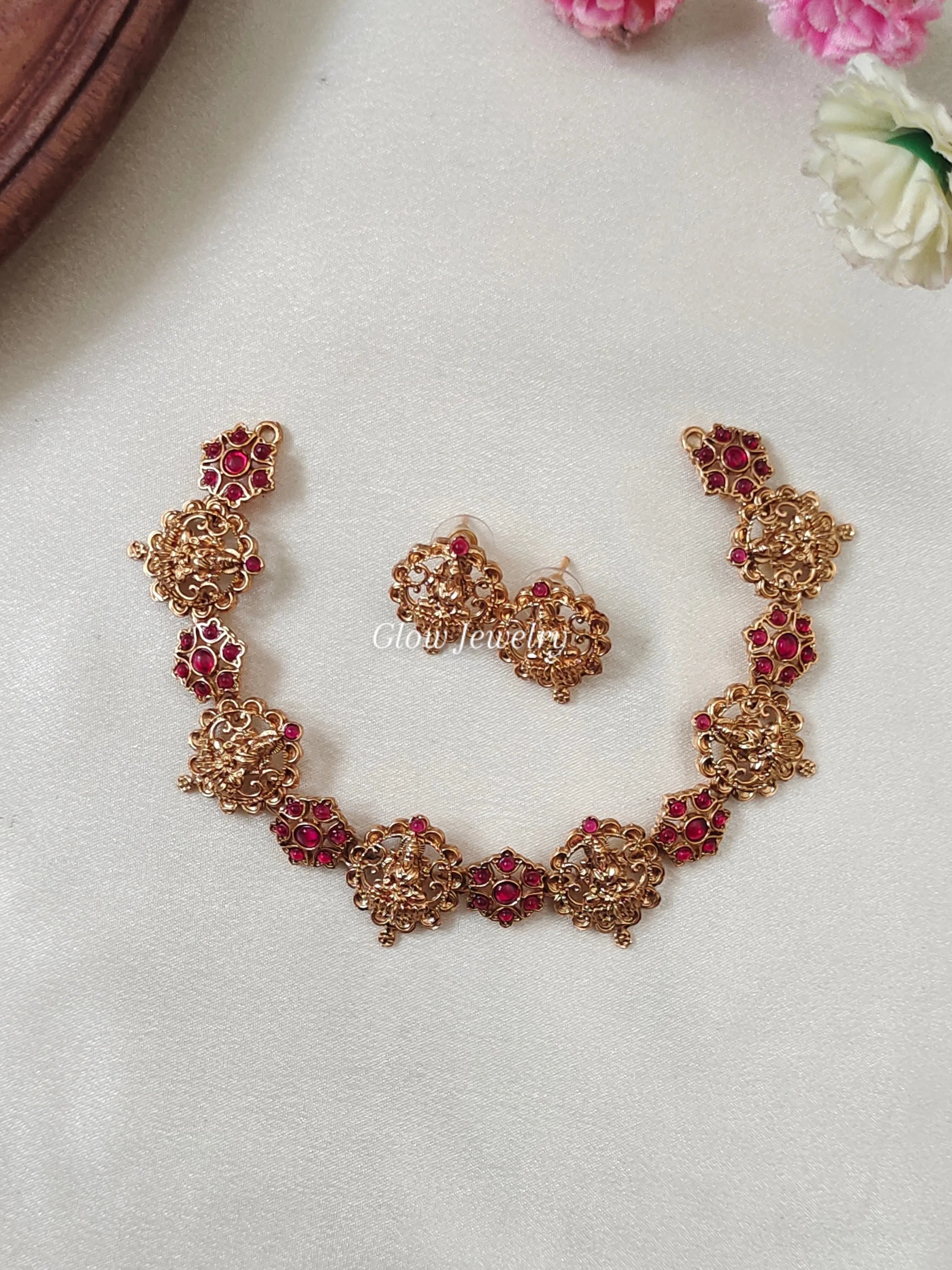Premium Quality Lakshmi Floral Neckset