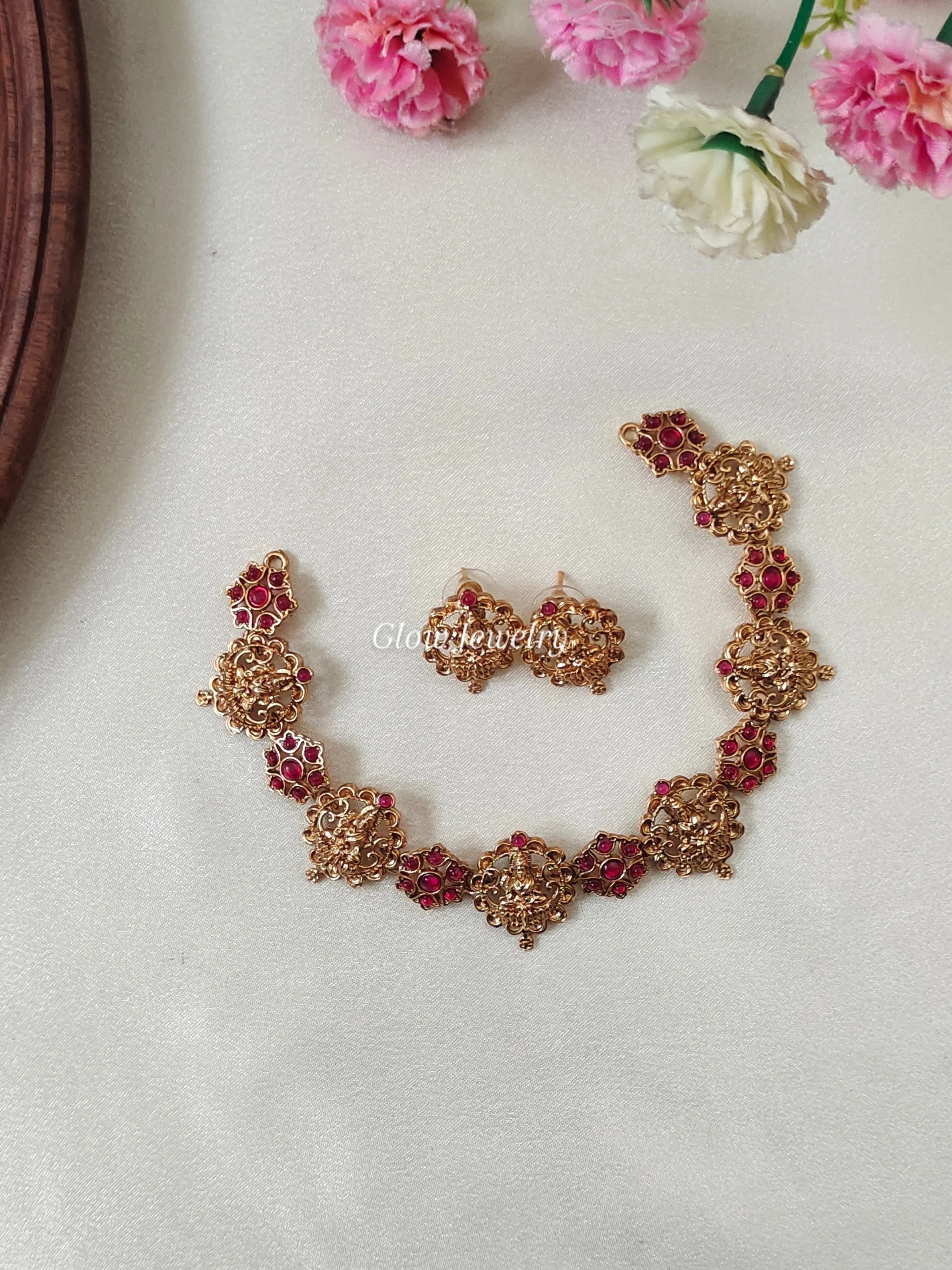 Premium Quality Lakshmi Floral Neckset