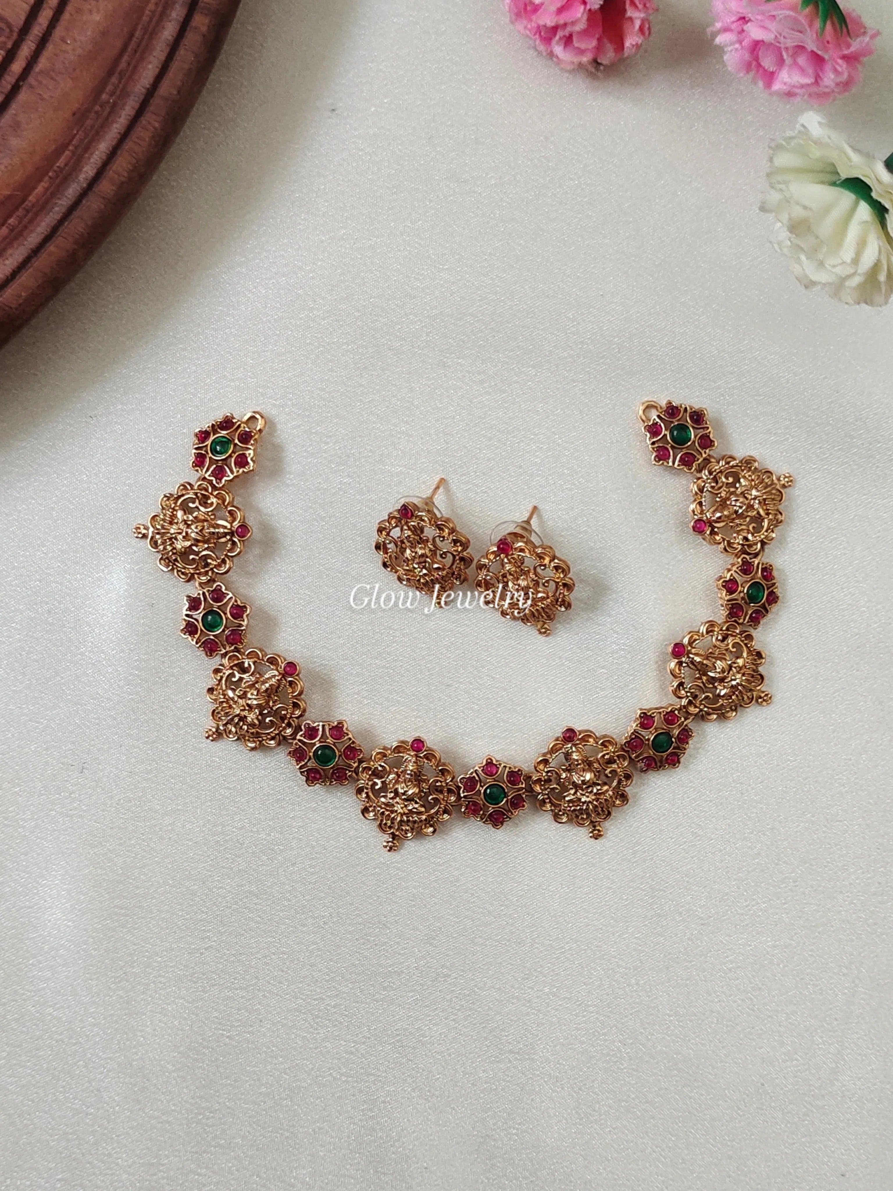 Premium Quality Lakshmi Floral Neckset