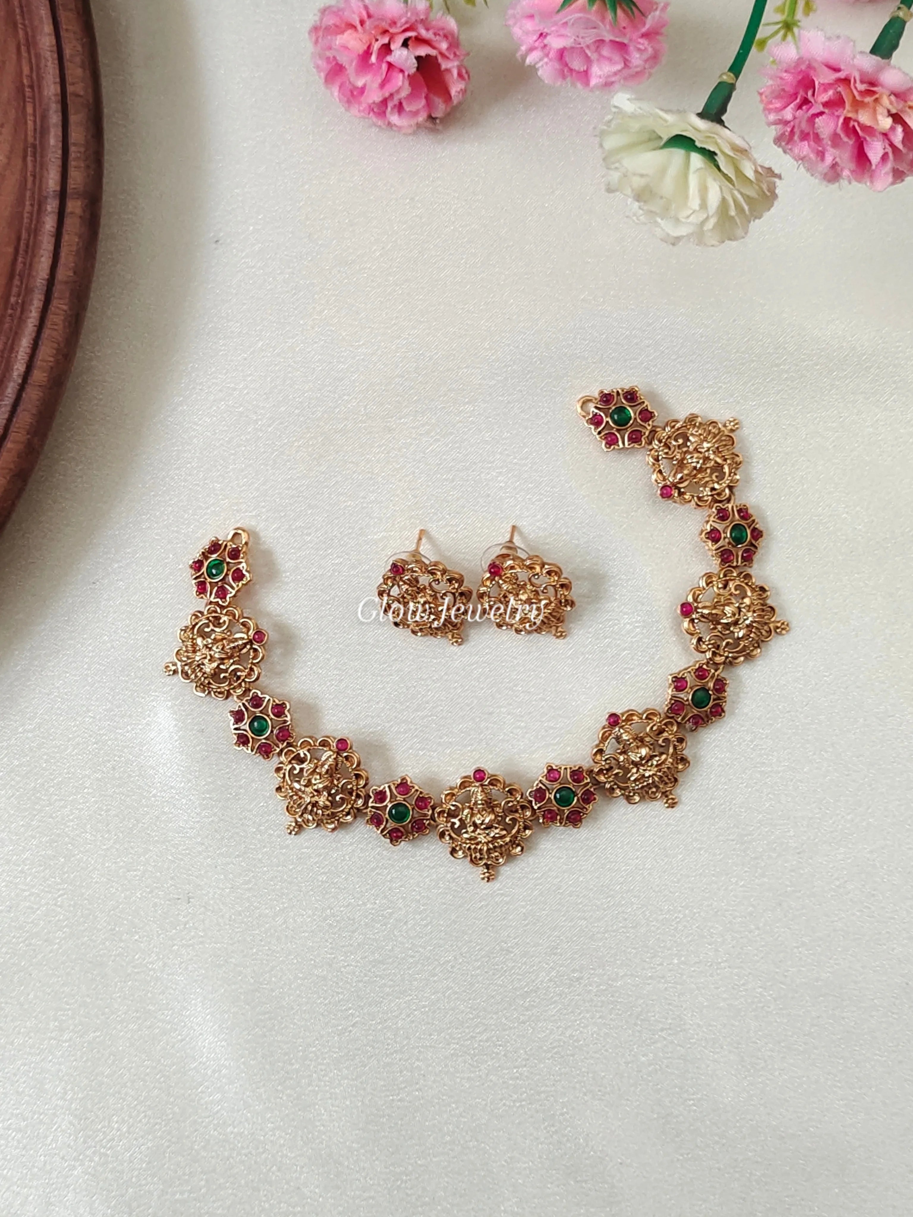 Premium Quality Lakshmi Floral Neckset