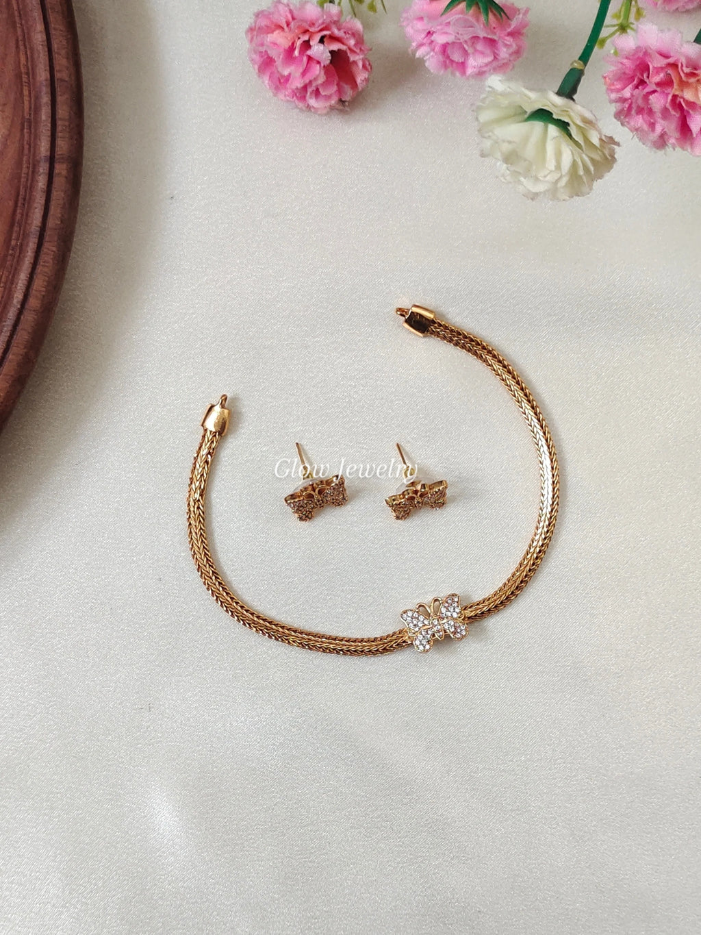 Premium Quality AD Stone Butterfly Neckset
