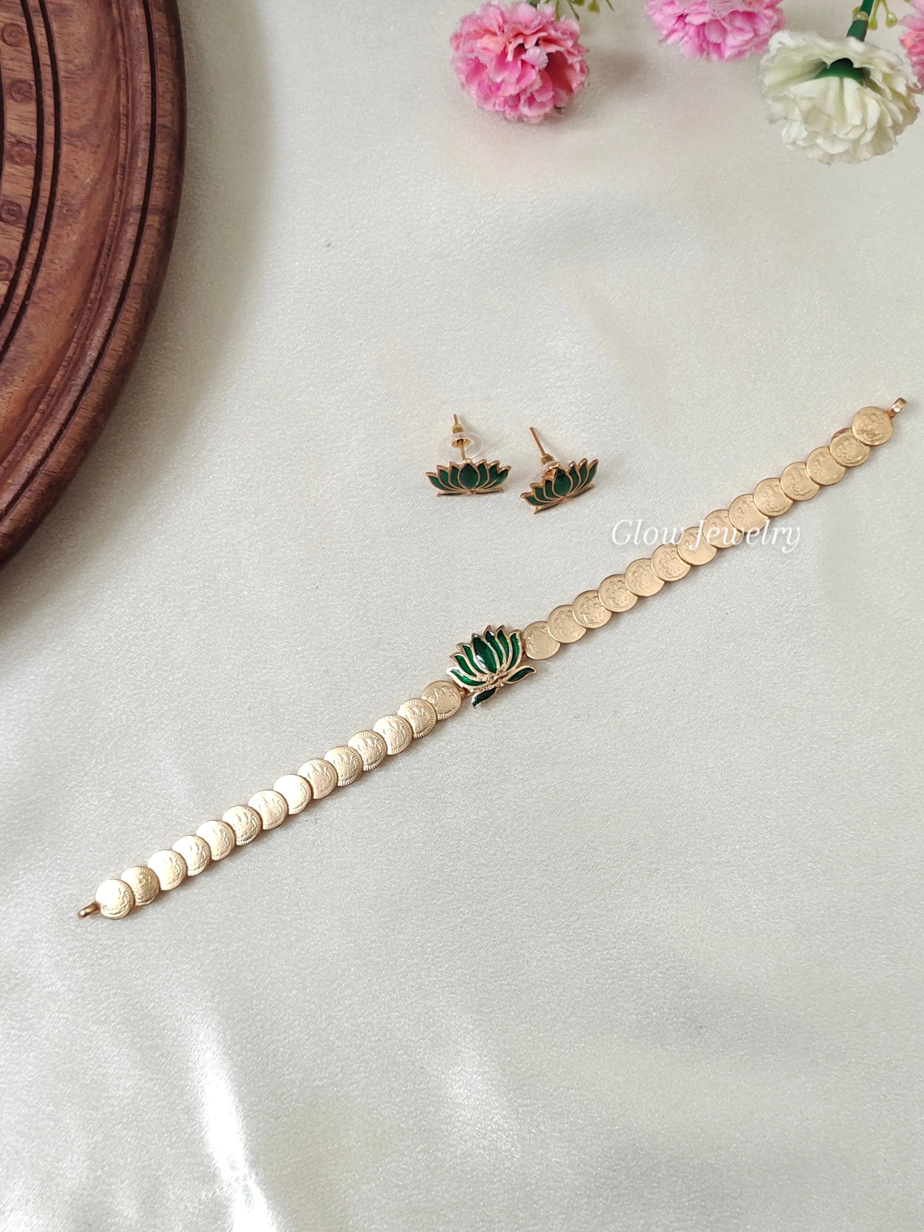 Premium Quality Coin Lotus Neckset