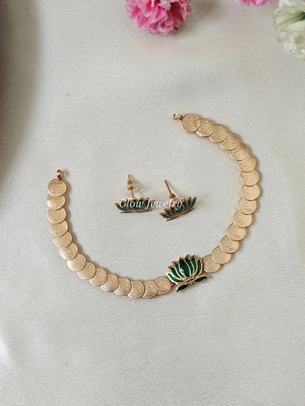 Premium Quality Coin Lotus Neckset