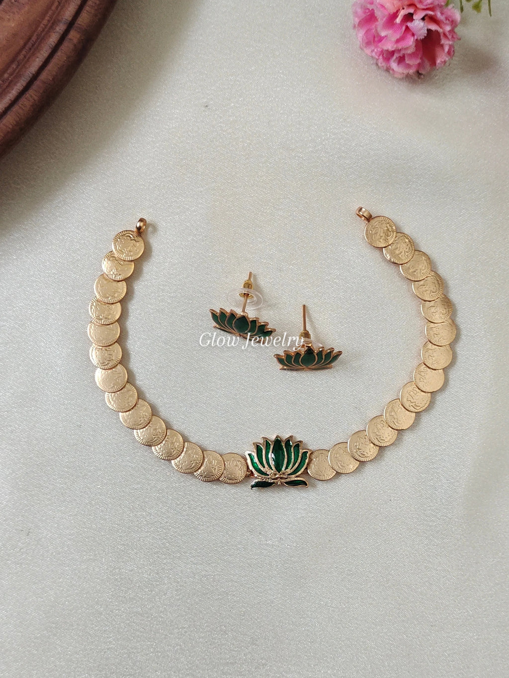 Premium Quality Coin Lotus Neckset