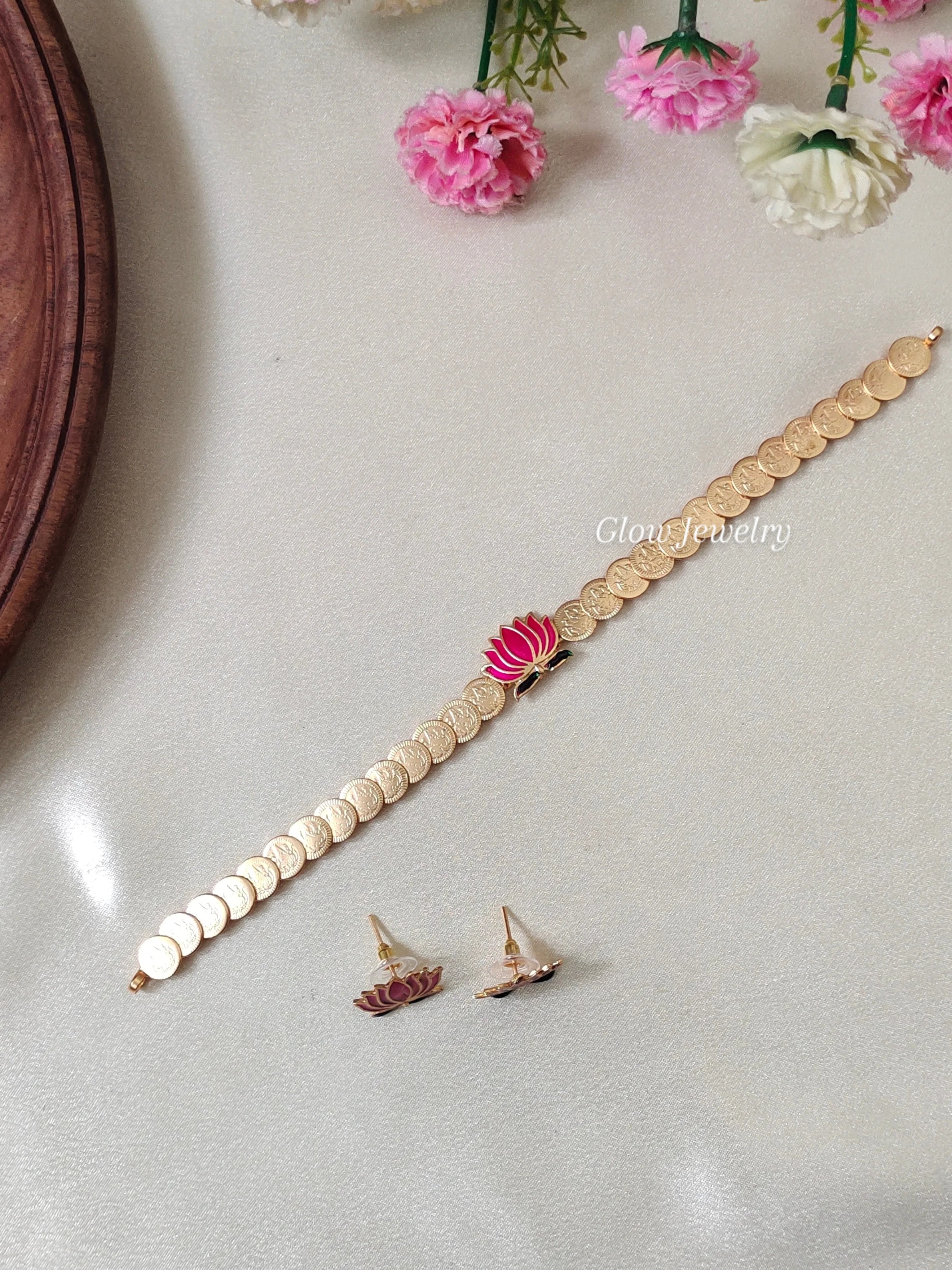 Premium Quality Coin Lotus Neckset
