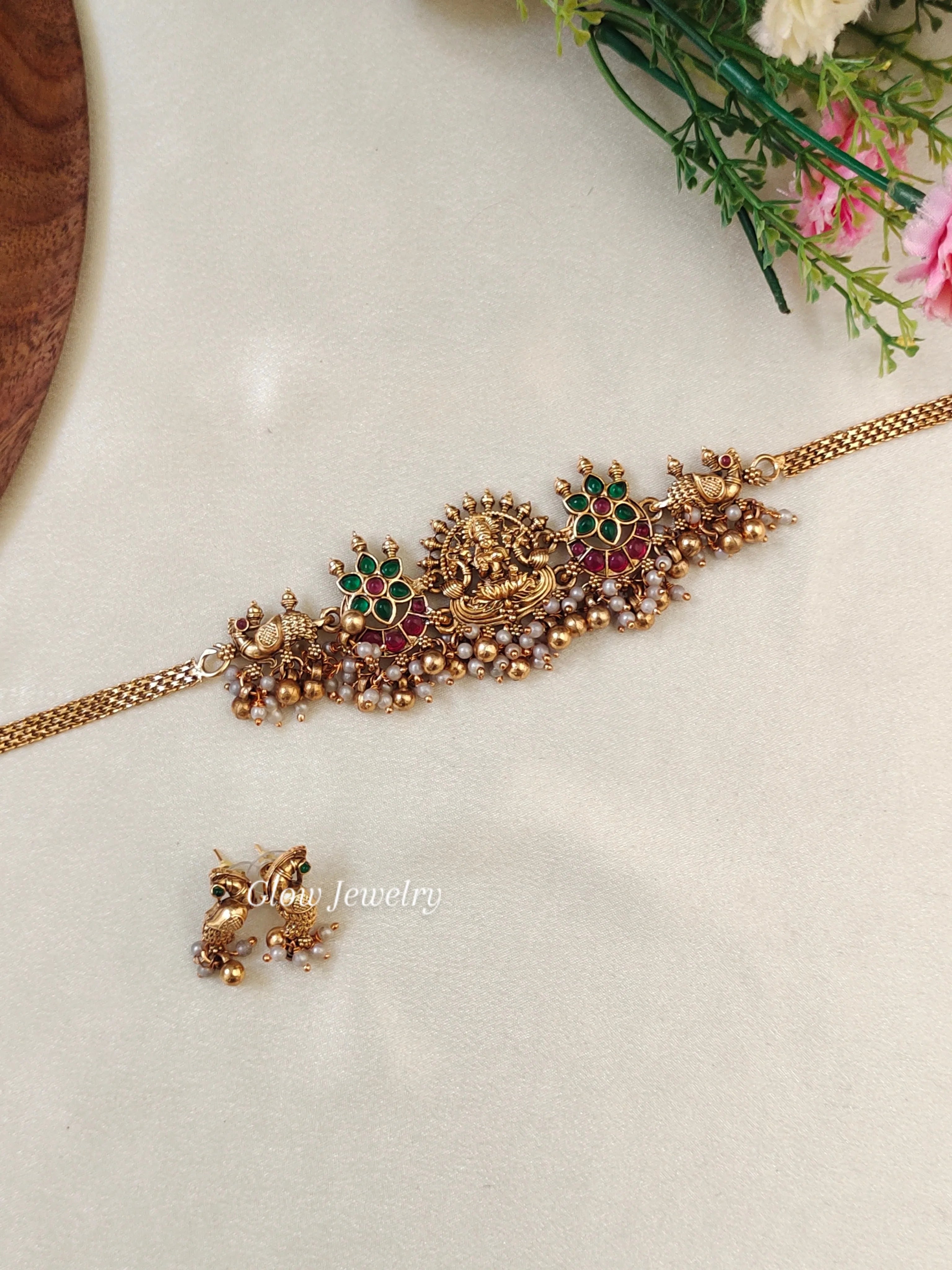 Premium Quality Lakshmi Peacock Neckset