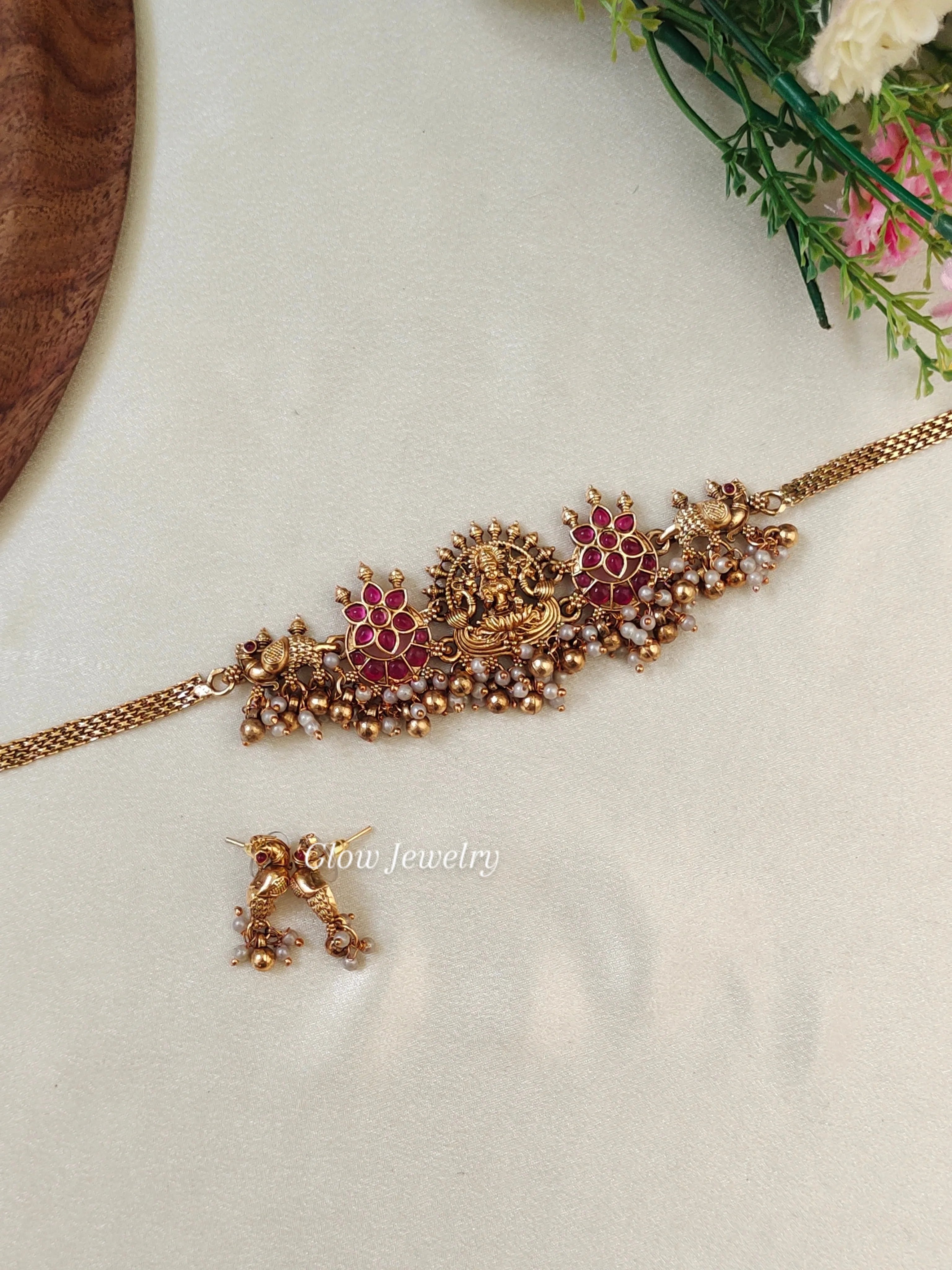 Premium Quality Lakshmi Peacock Neckset
