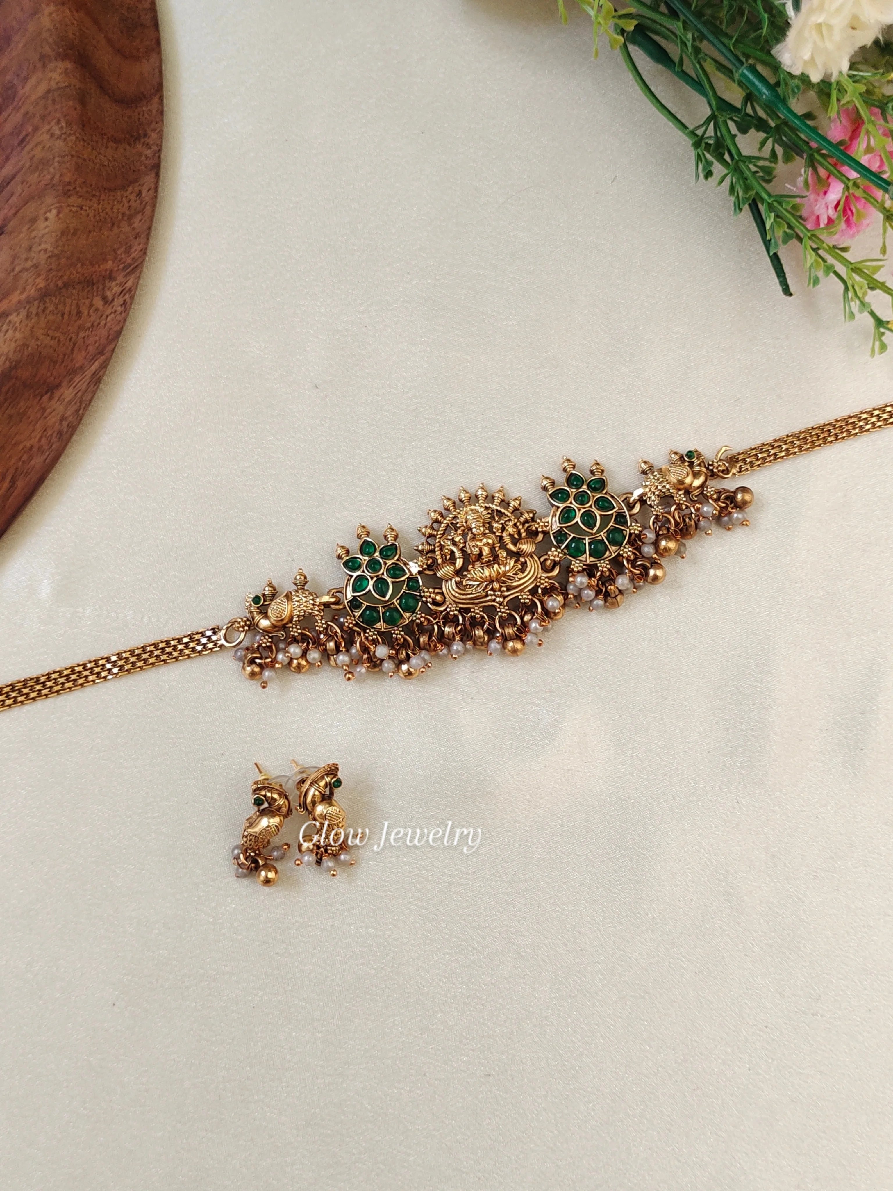 Premium Quality Lakshmi Peacock Neckset