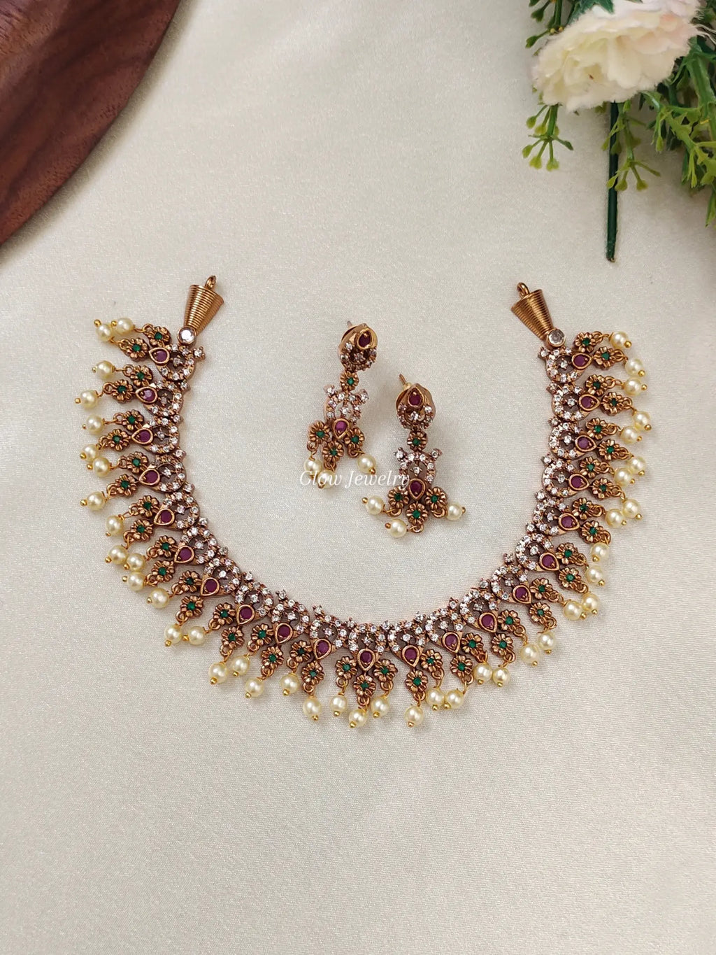 Premium Quality Multicolour AD Stone Necklace