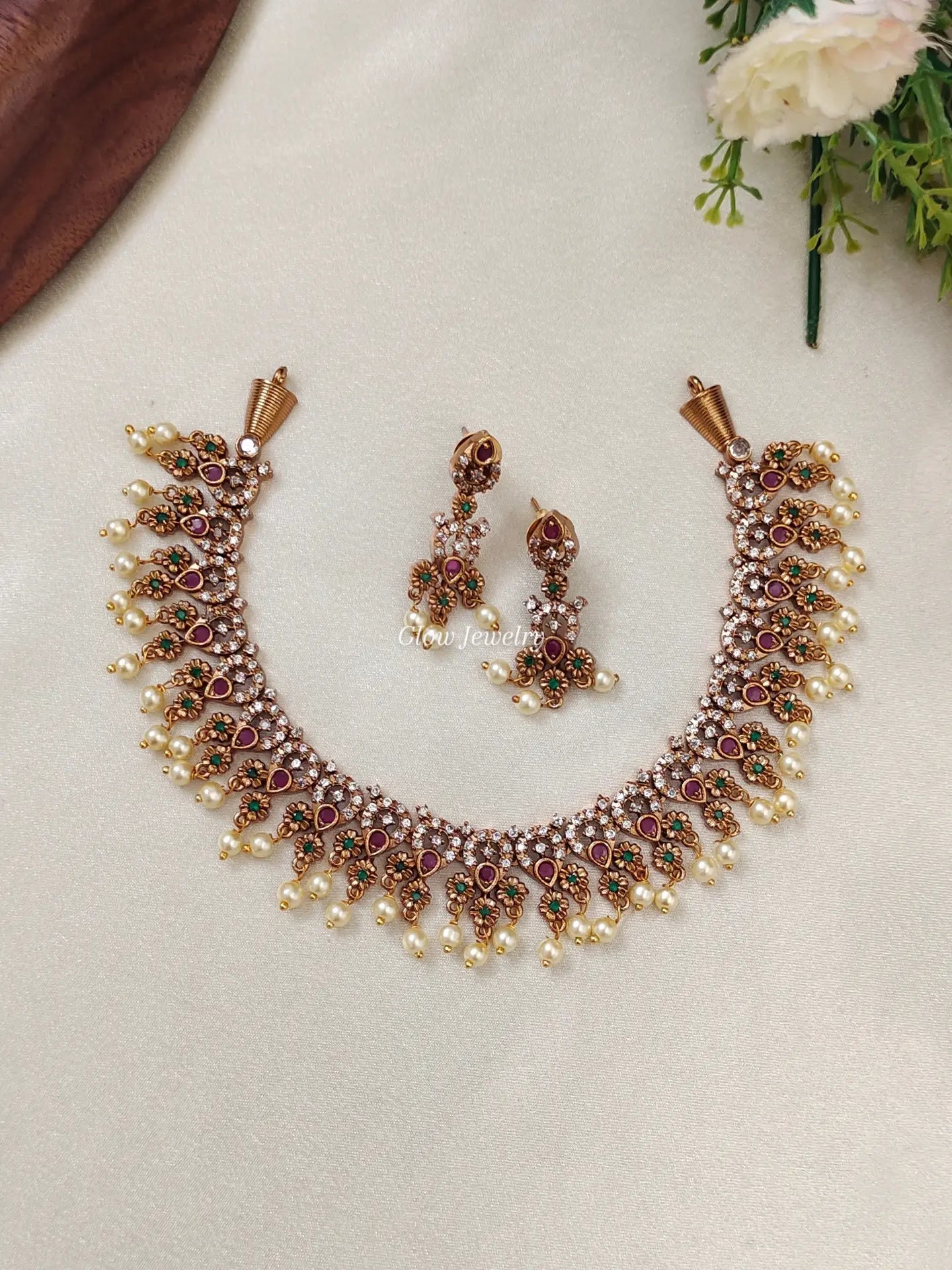Premium Quality Multicolour AD Stone Necklace