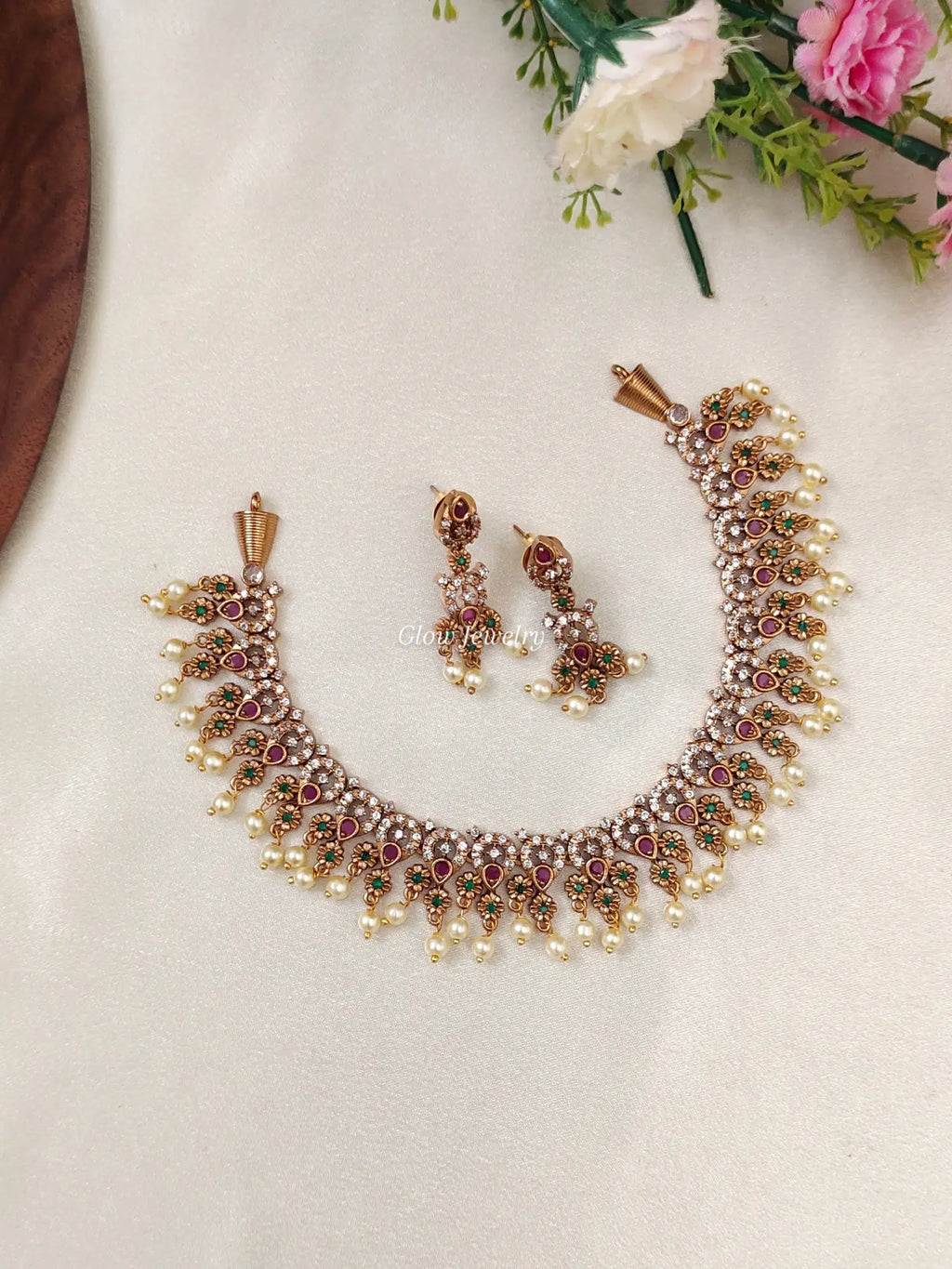 Premium Quality Multicolour AD Stone Necklace