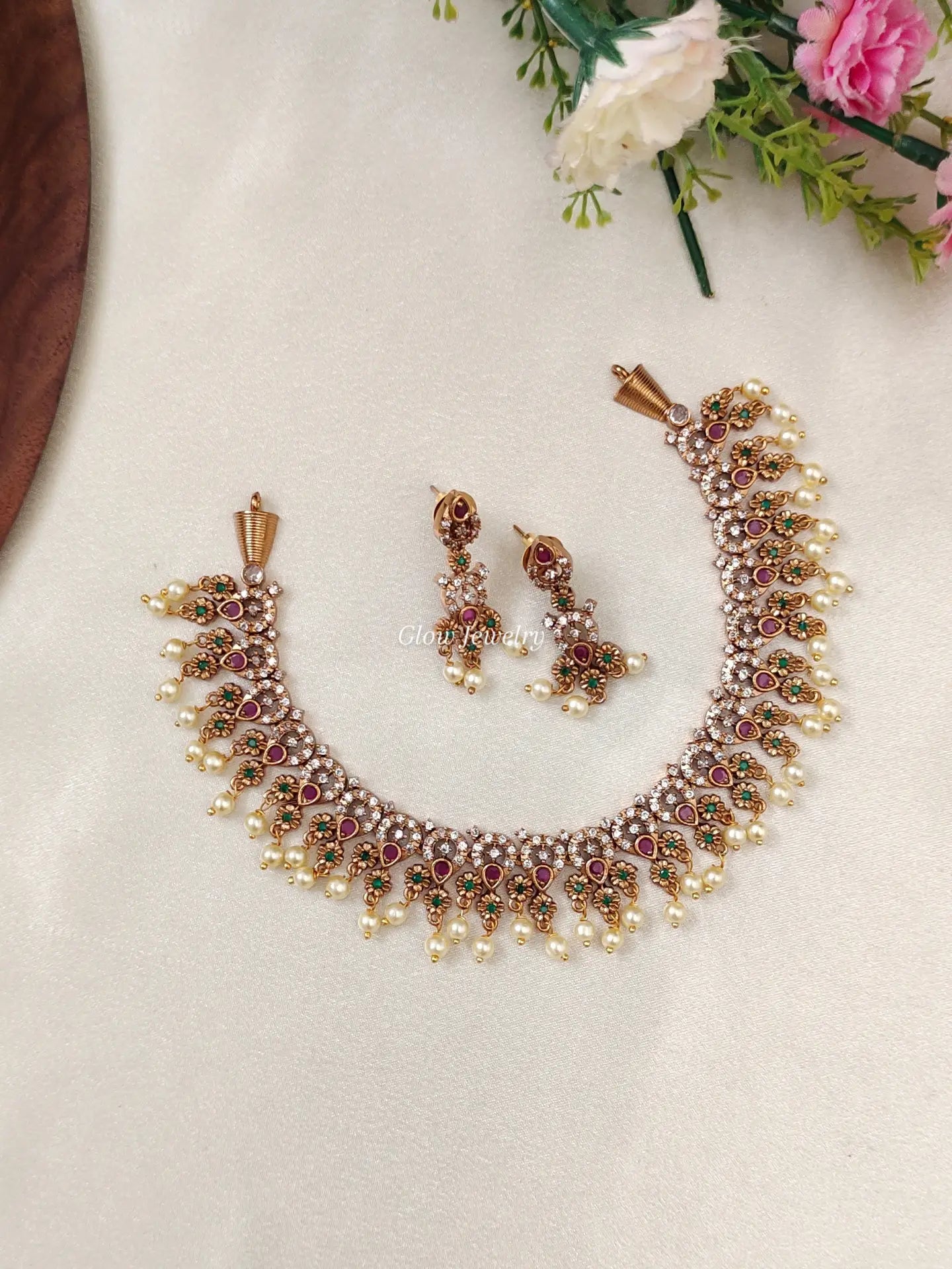 Premium Quality Multicolour AD Stone Necklace