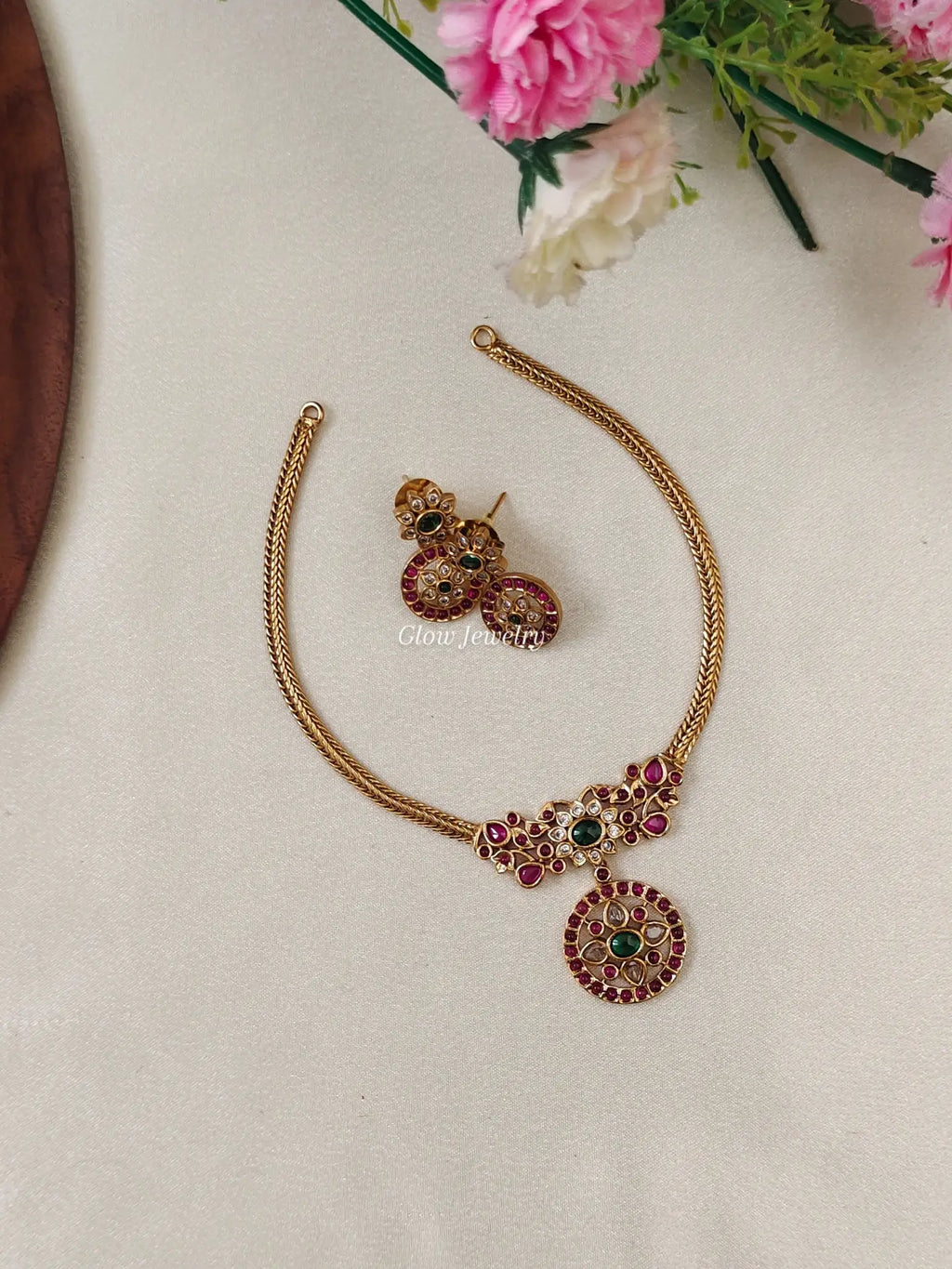Premium Quality Kempu Necklace