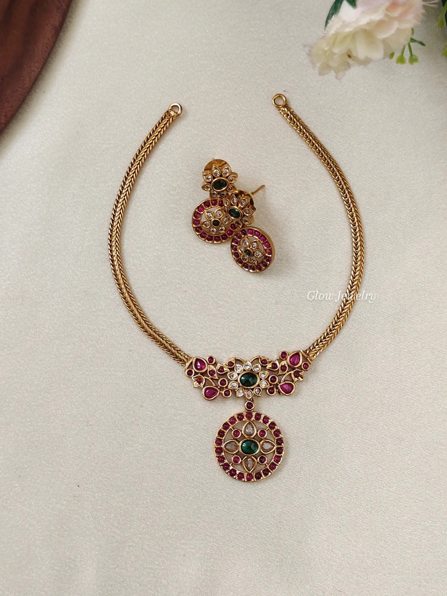Premium Quality Kempu Necklace