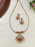 Premium Quality Gold Plated Attigai Necklace