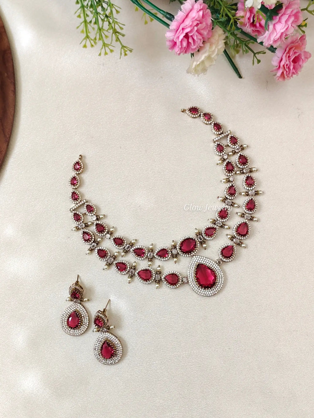 Premium Quality Bridal 2 Layer Victorian Necklace
