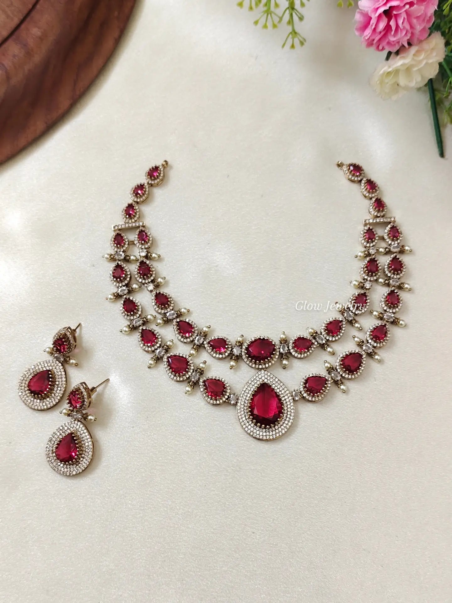 Premium Quality Bridal 2 Layer Victorian Necklace