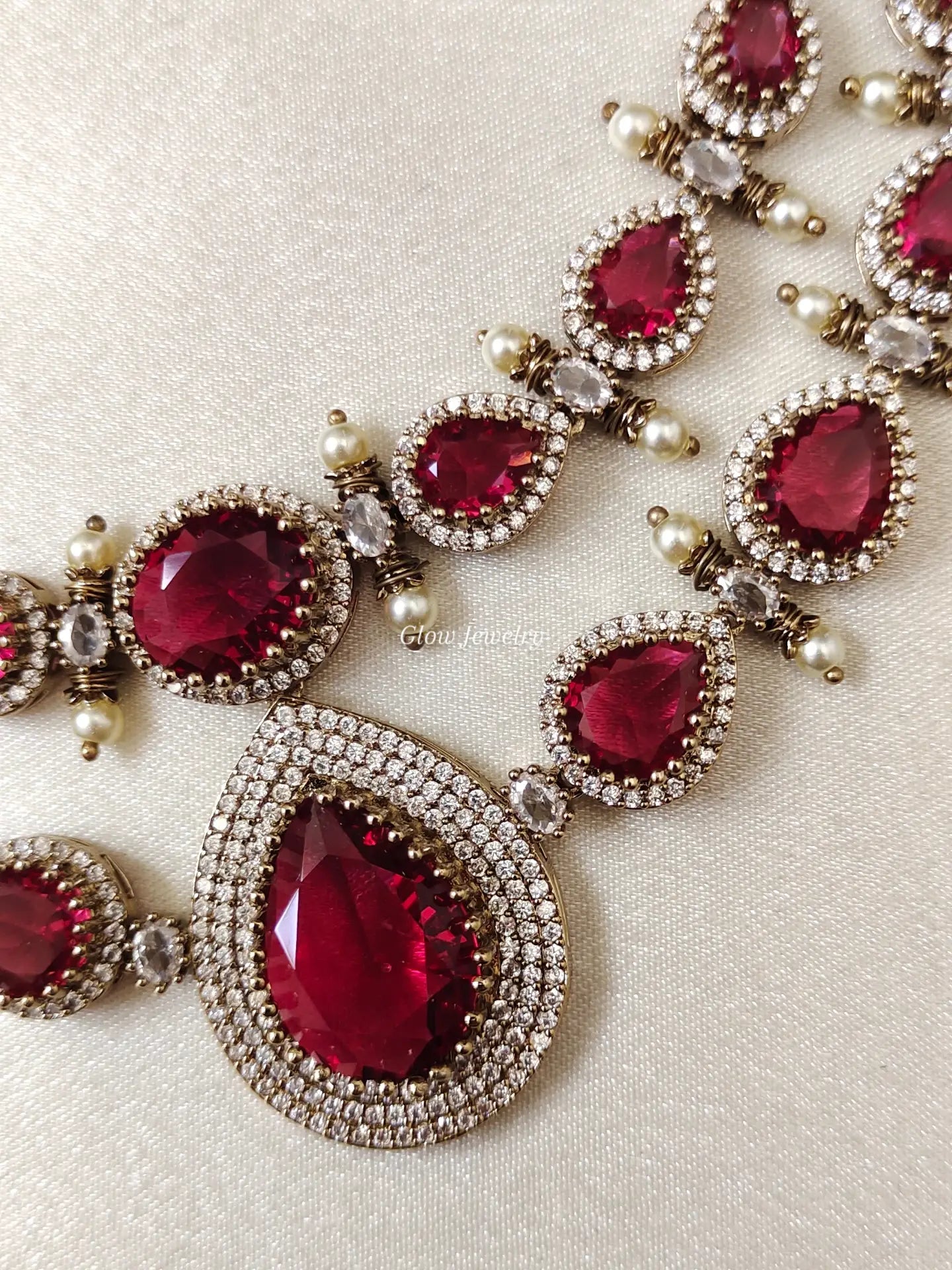 Premium Quality Bridal 2 Layer Victorian Necklace