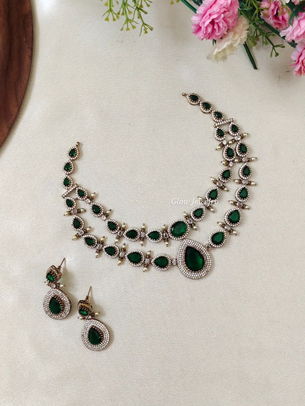 Premium Quality Bridal 2 Layer Victorian Necklace