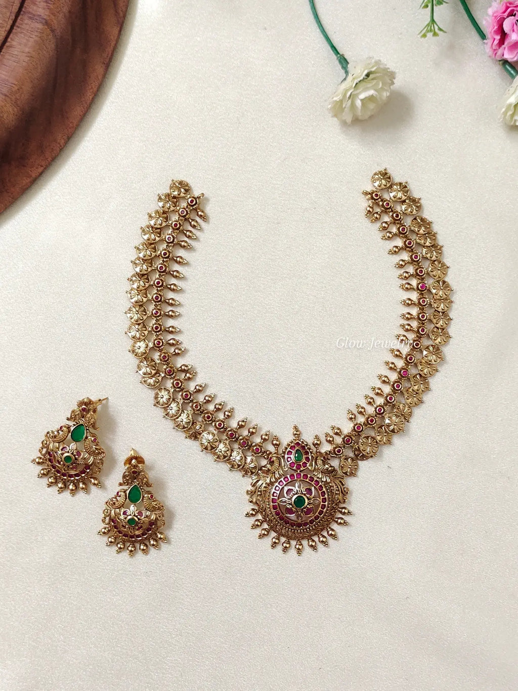 Premium Quality Non-Idol Kempu Kasu Necklace