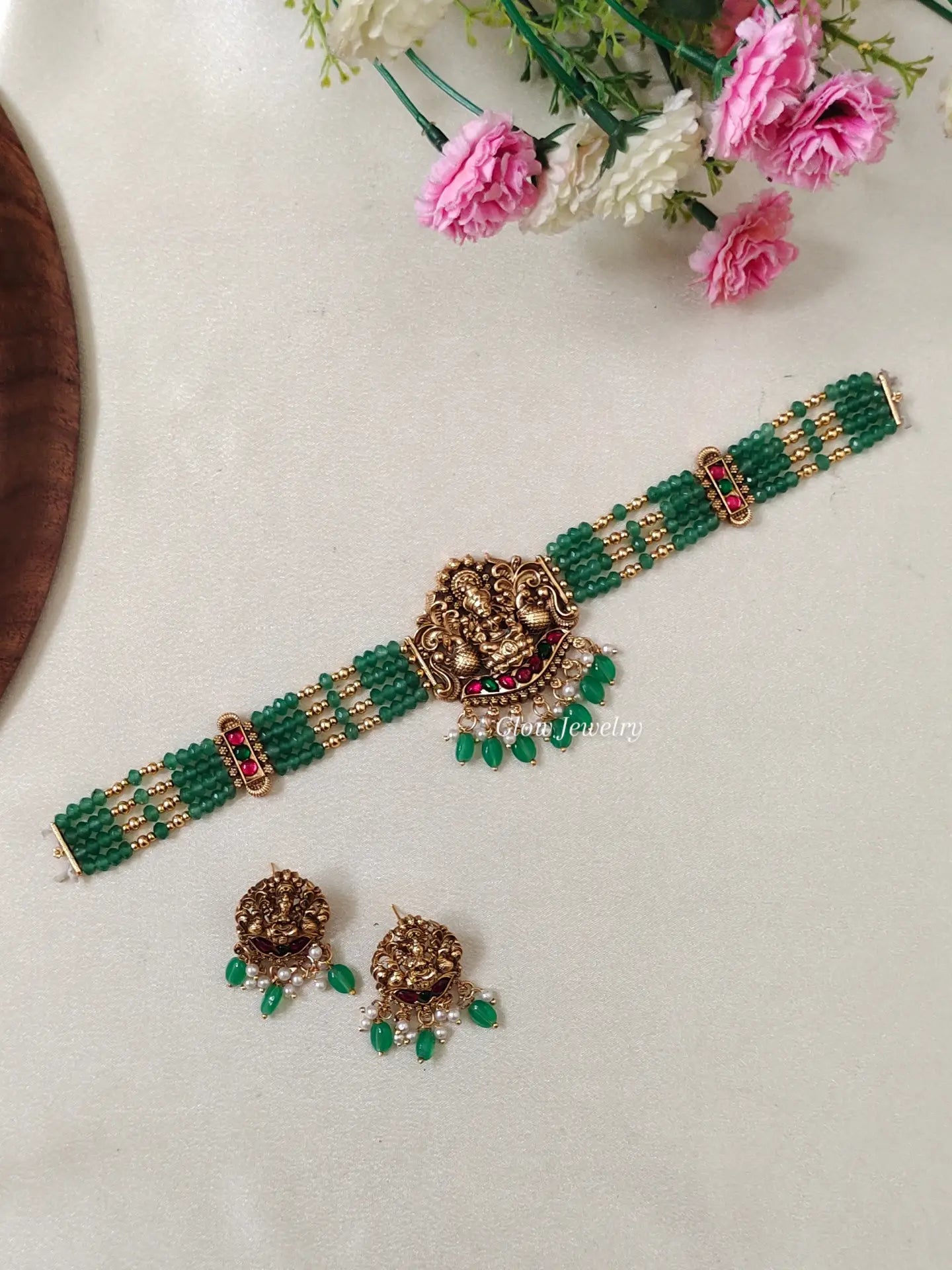 Premium Quality Sea Beads Lakshmi Choker