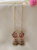 Premium Quality Jadau Peacock Jumka with AD Stone Maatil