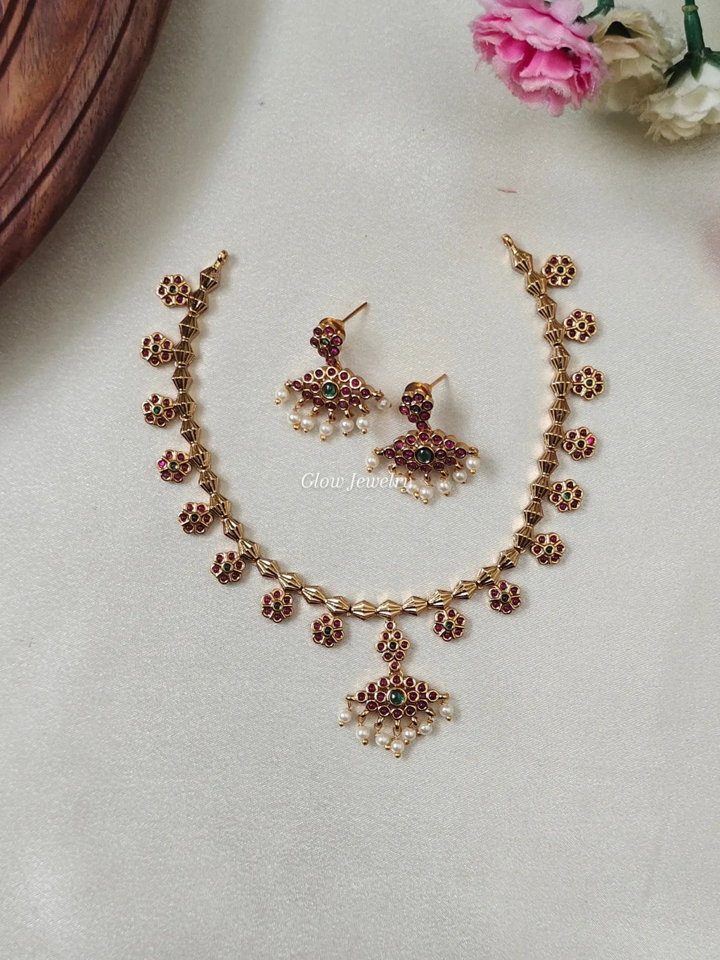 Premium Quality Kempu Necklace