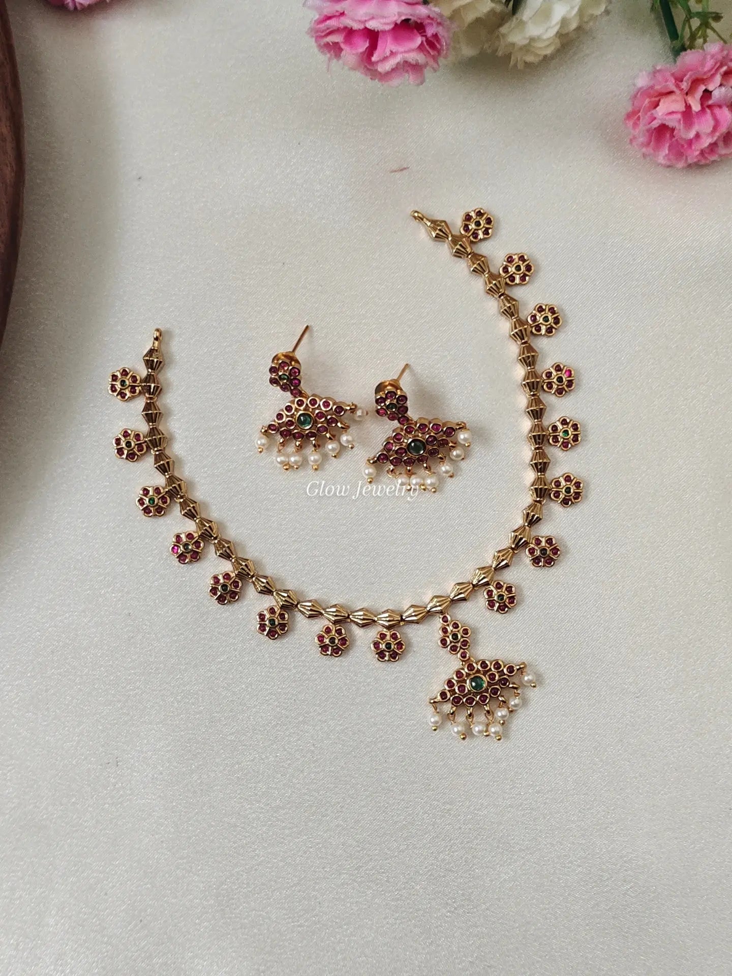 Premium Quality Kempu Necklace