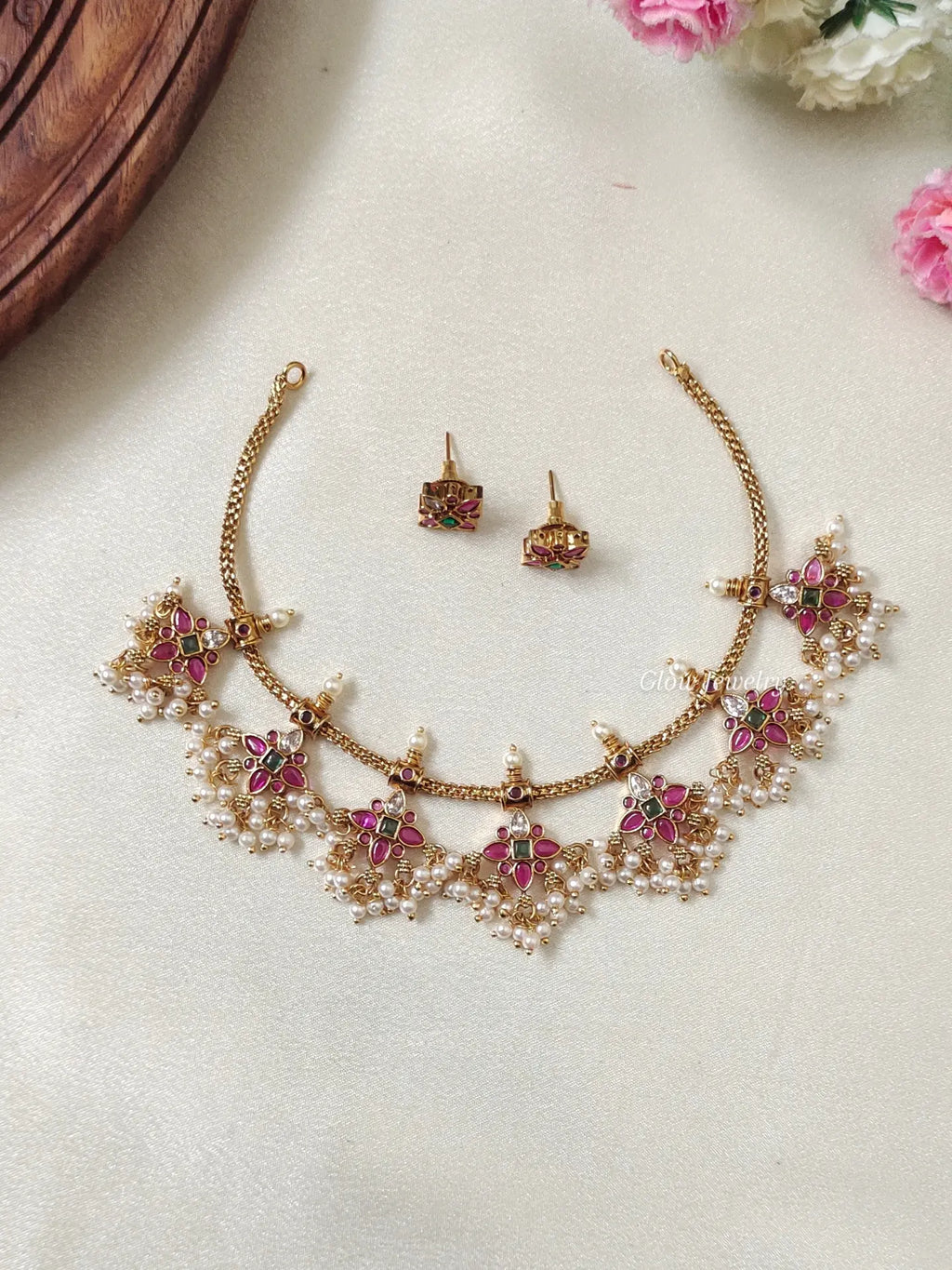 Premium Quality Kempu Necklace
