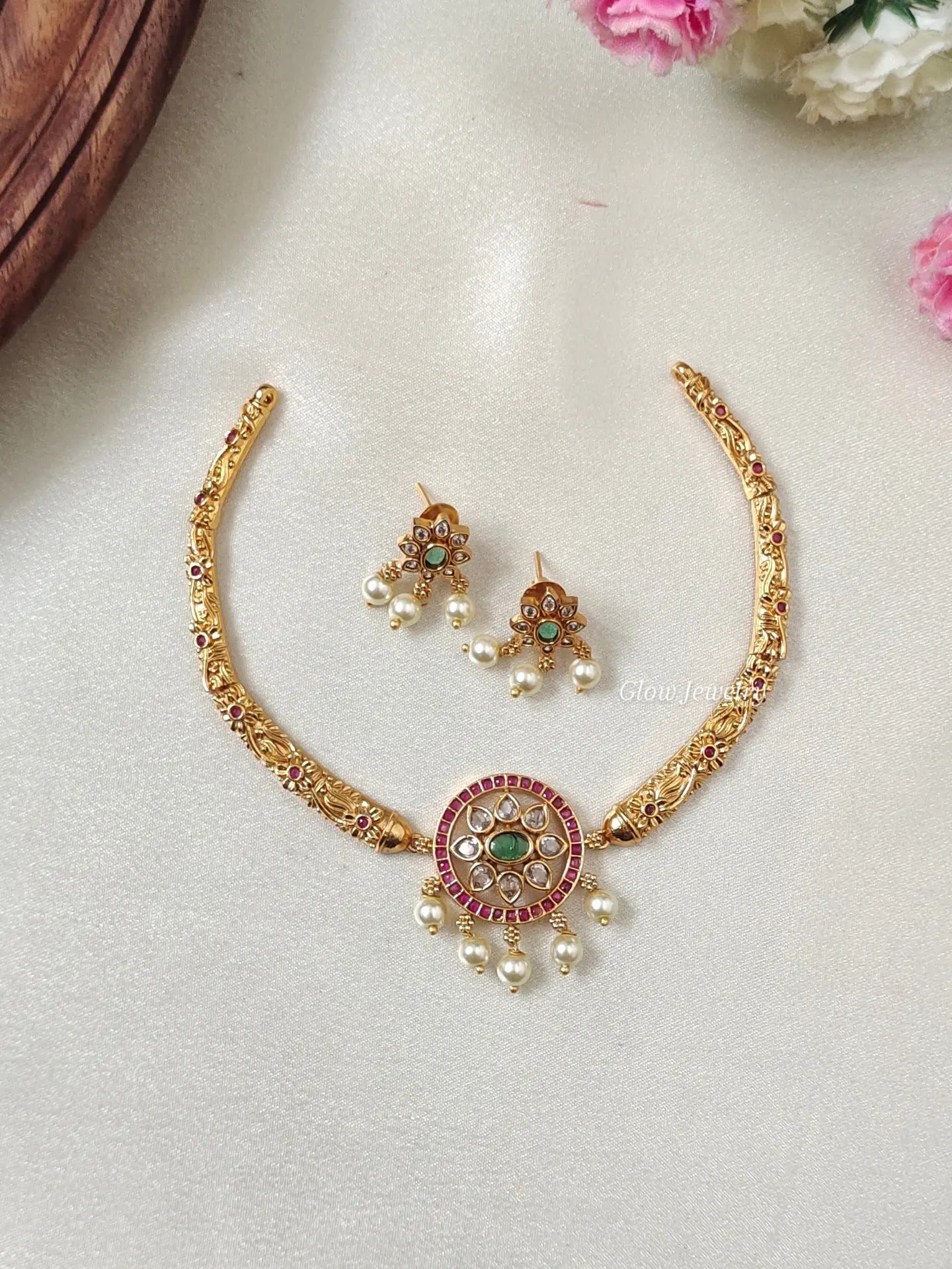 Premium Quality Kempu Kanti Necklace