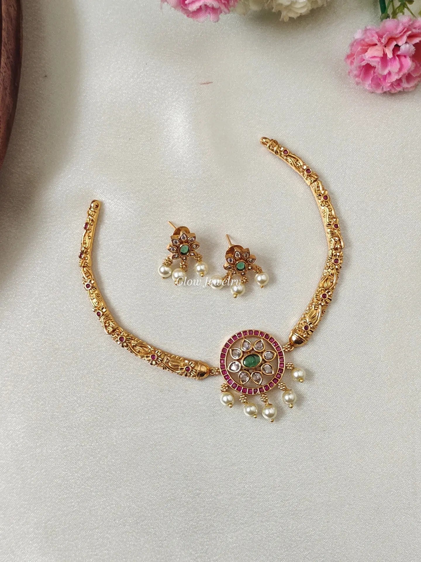Premium Quality Kempu Kanti Necklace